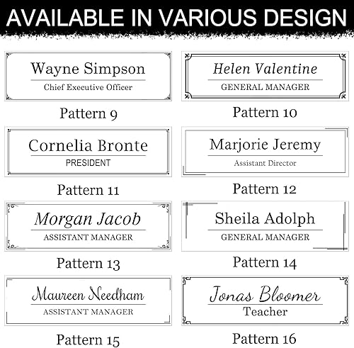 Miniatura 4 de Placas de nombre de escritorio para oficina, placa de nombre personalizada para escritorio, vidrio acrílico transparente, decoración de escritorio