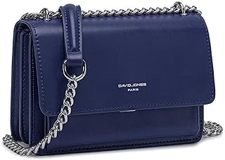 Pequeño Bolso Bandolera Cadena Mujer - Bolsos de Hombro Cruzado Cuero PU - Mensajero Crossbody Bag - Bolso Mano Zip Embrague Clutch Pochette Noche Telefono - Azul