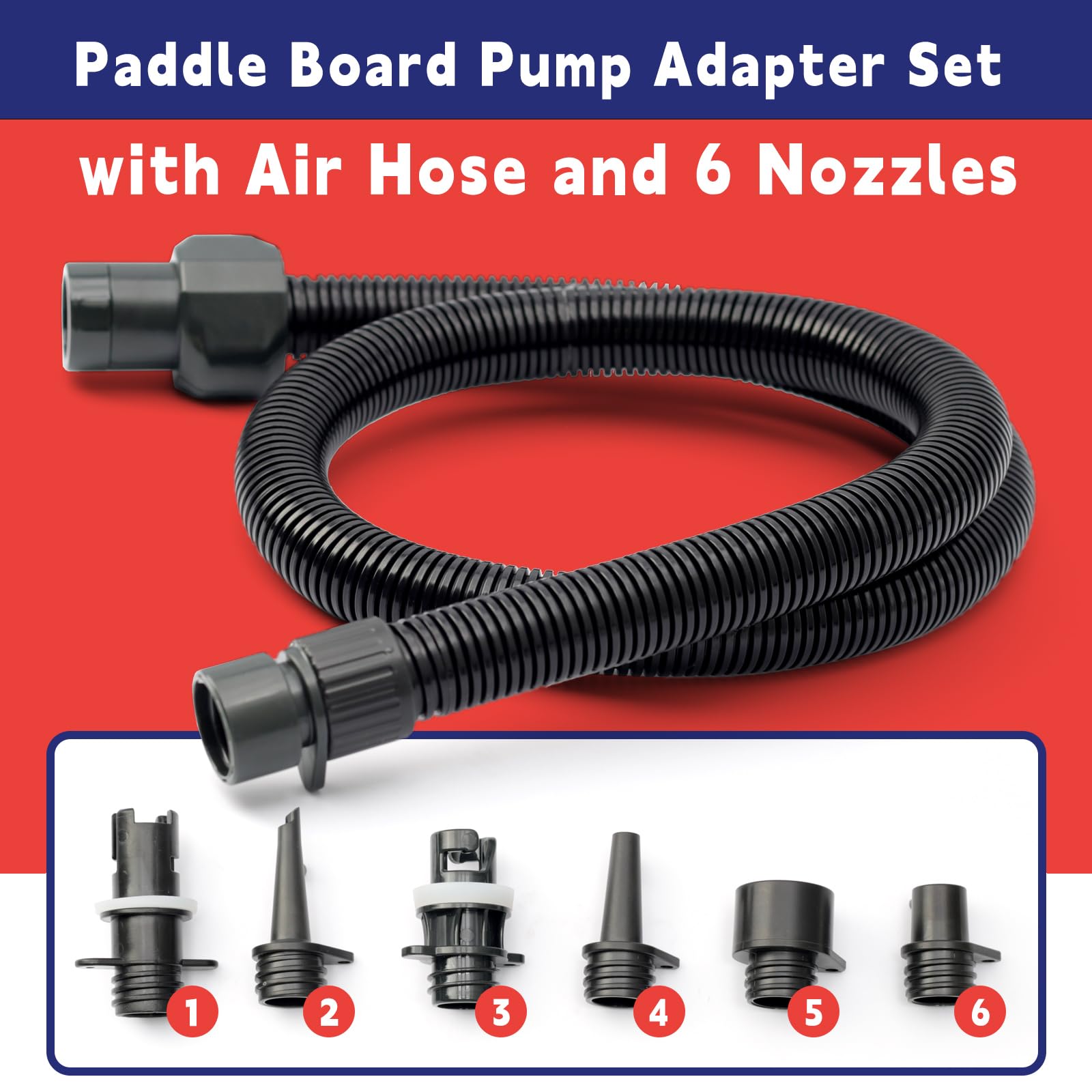 Air Pump For Inflatables Inflatable Boat SUP Pump Adaptor Air Pump Converter Air Valve Adapter Conventional Pumping Head Connector Kayak Stand Up Paddle Board Inflatable Boat Sup Pump Adapter