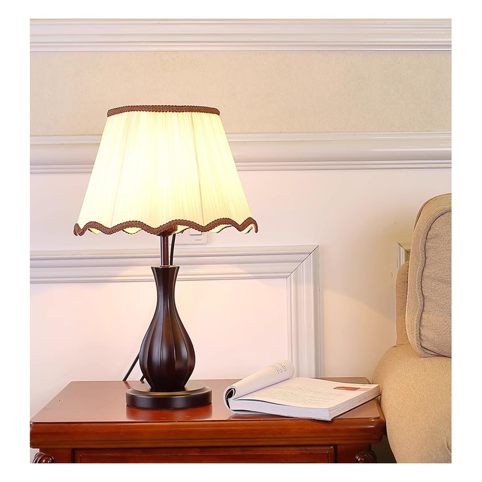 Lampki nocne Stolik nocny Lampy stołowe Vintage Lampy nocne Styl rustykalny Małe lampy stołowe Salon Sypialnia Dom Nowoczesne lampy stolikowe Stolik materiałowy Stolik nocny w akademiku