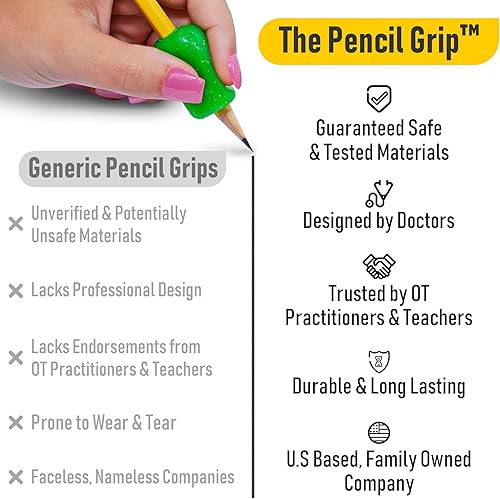 Miniatura 10 de The Pencil Grip Original Ayuda universal ergonómica para escribir para zurdos y diestros Original