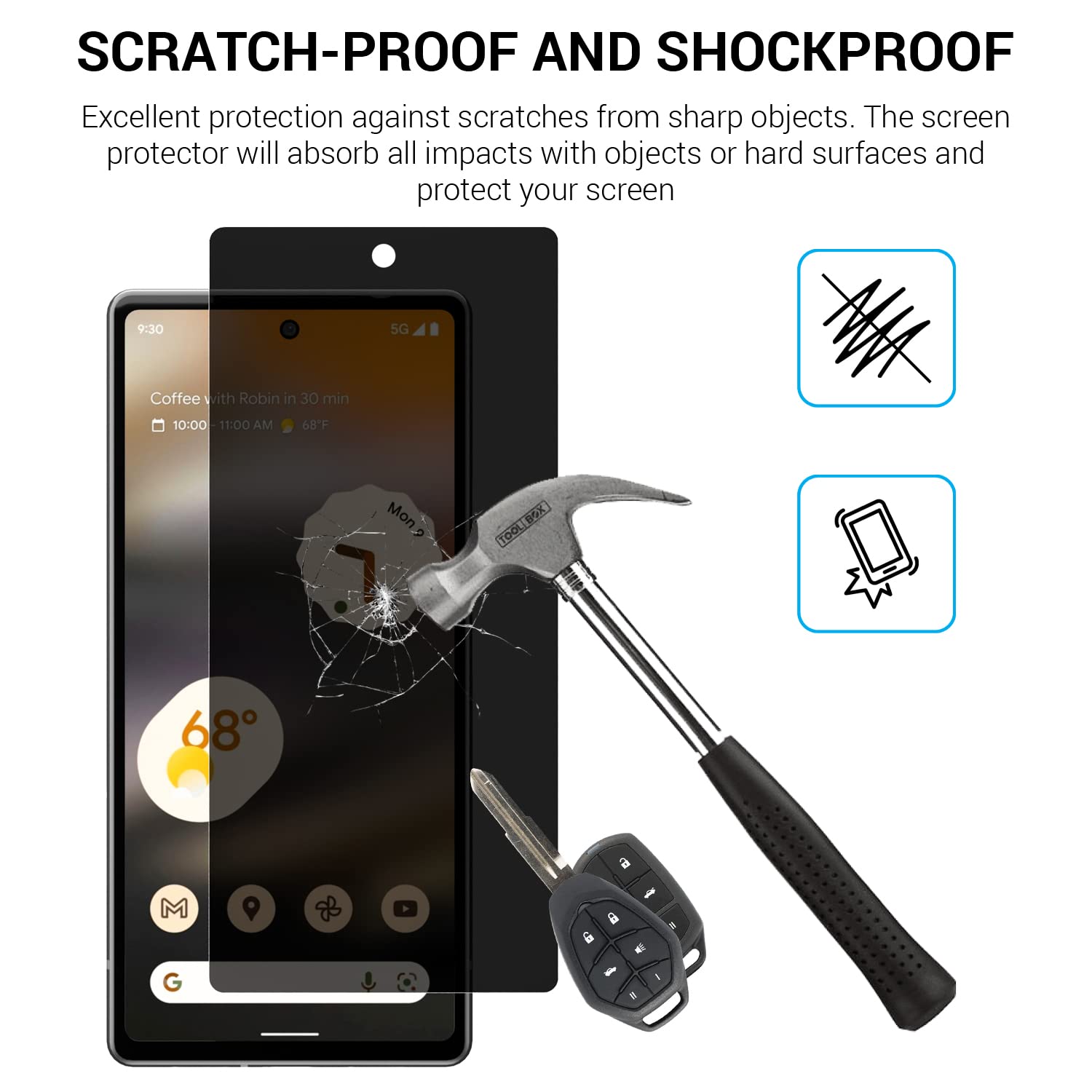 3pack] Film De Protection Anti-espion En Verre Trempé Pour Samsung Galaxy A14 5g Toproduits