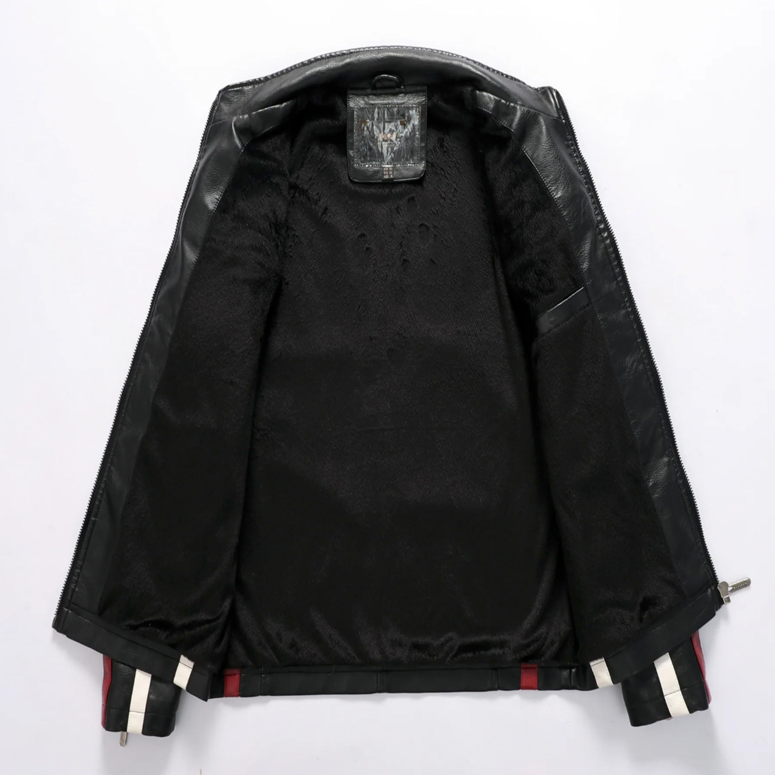 Chaqueta para Hombre de Piel sintética. Cazadora de Cuero sintético estilo Motero. Moda Casual de Cuero Vegano. Biker - Motociclista.