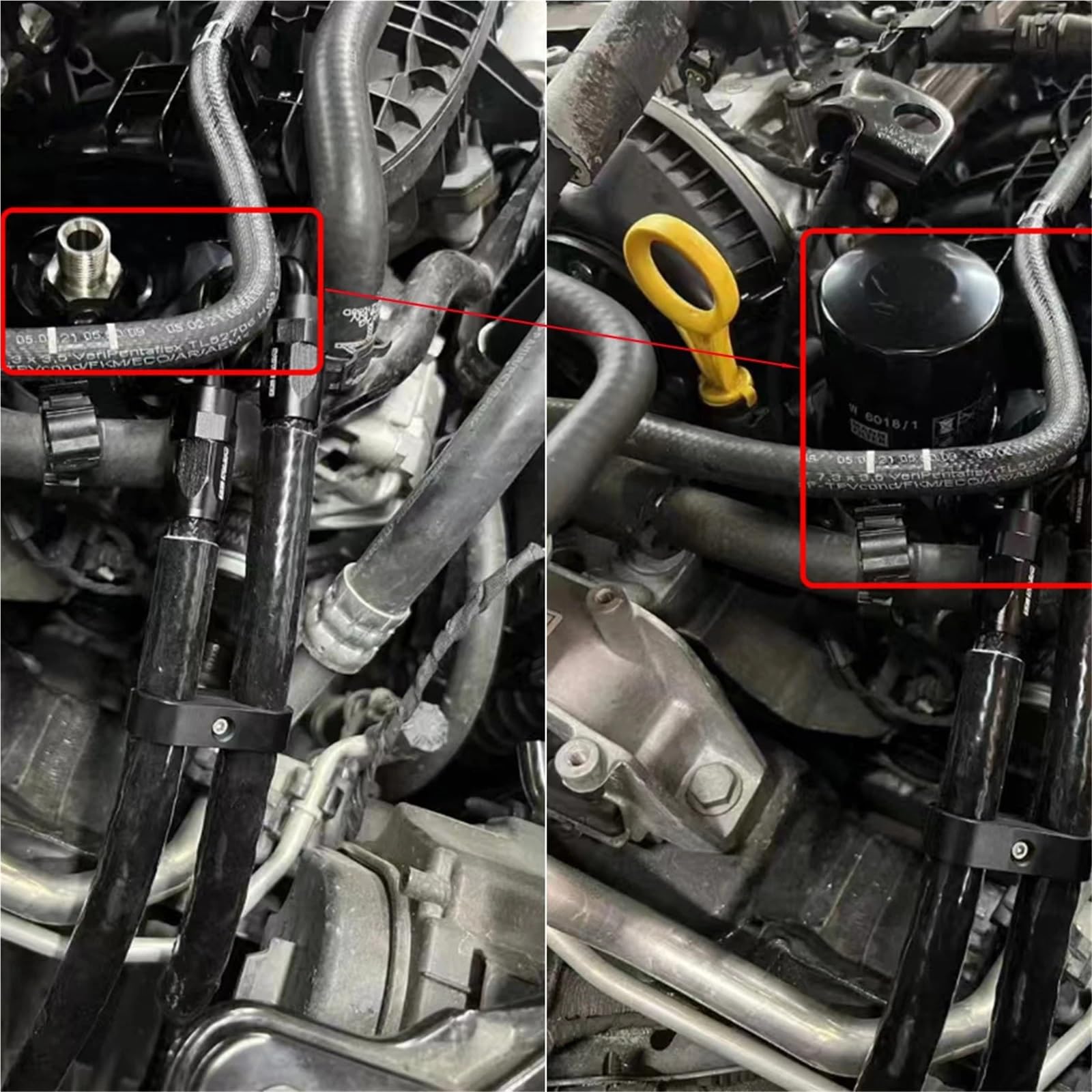 Silnik 1.8T 2.0T EA888 GEN3 Zestaw Chłodnicy Oleju Do VAG GOLF MK7 Gti 付it Audi A3 Battle Bee Adapter Filtra Chłodnica chłodzenia silnika(AN8 85 Thermostat)