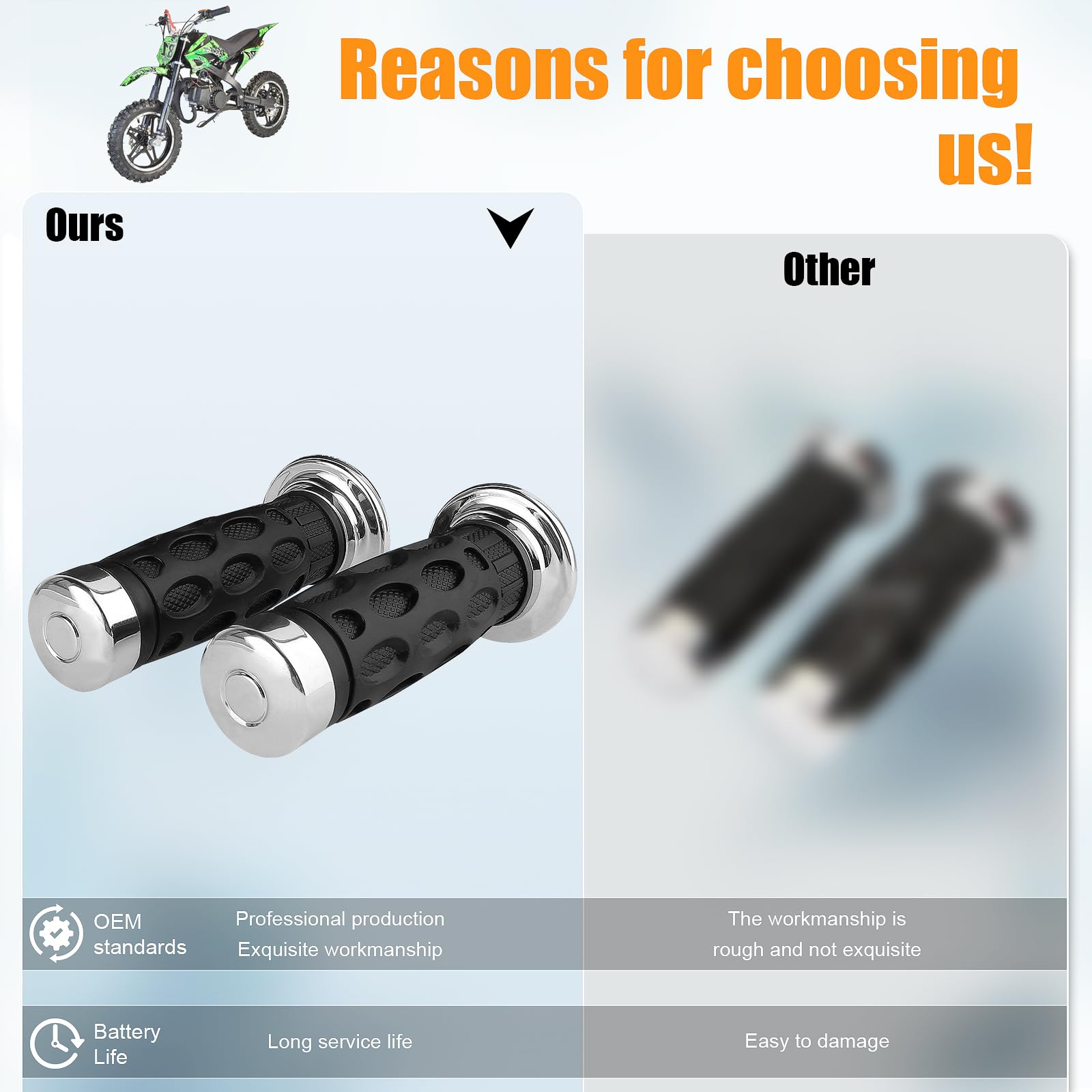 Amazon | QAZAKY 7/8 インチ 22 ミリメートルハンドルバーグリップ