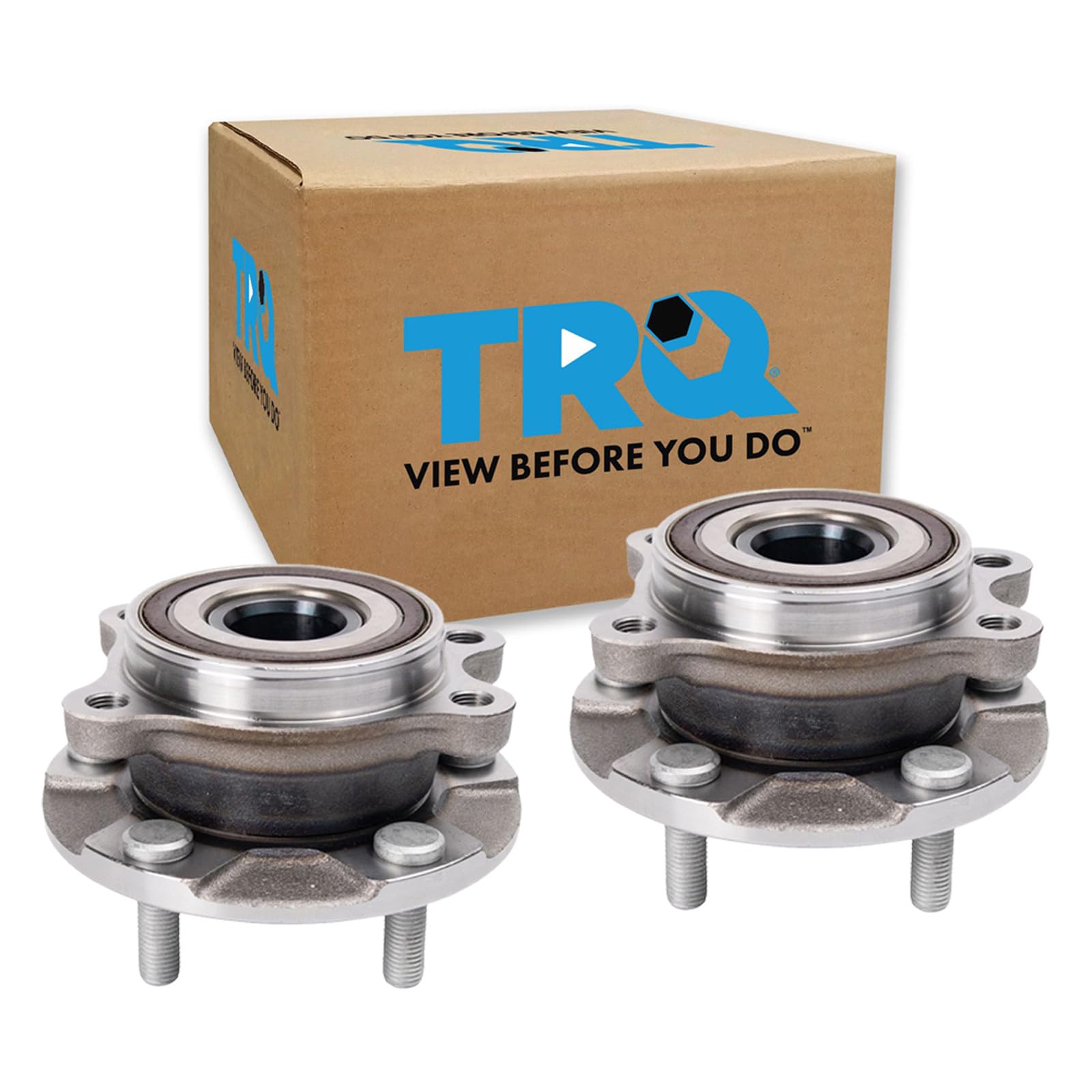 TRQ Front Left and Right Wheel Bearing and Hub Assembly Set 2 Piece
