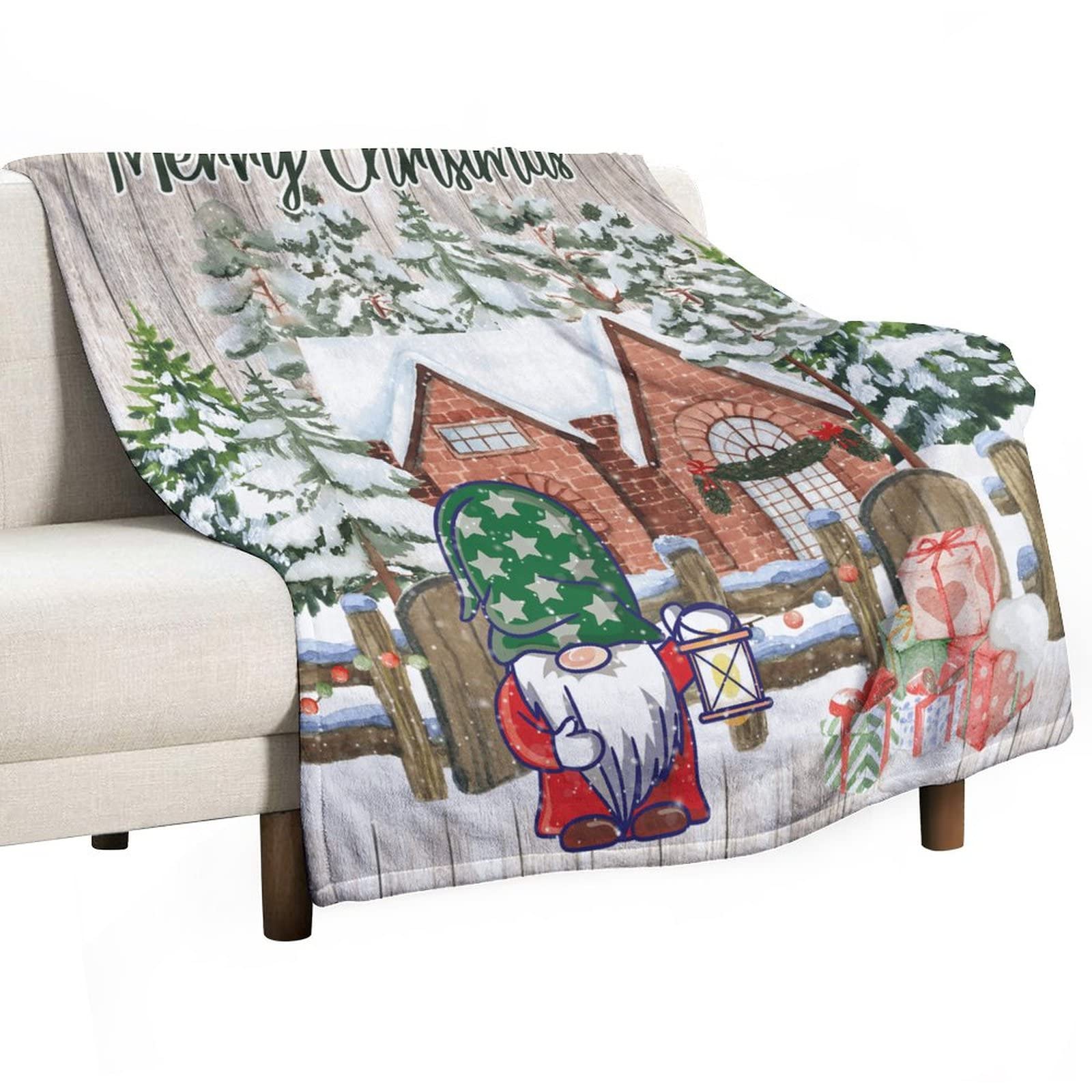 Couverture pelucheuse de Noël pour couple, cadeau d'hiver chaleureux 130x150cm