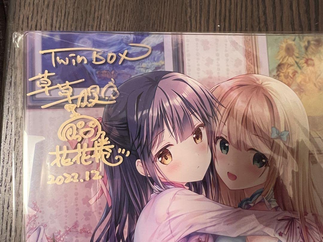 TwinBox FANBOX 6ヶ月継続特典 直筆サイン入りA4アクリルプレート