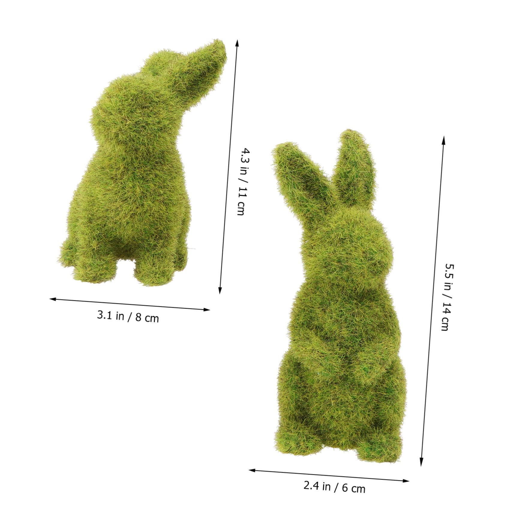 POPETPOP 2stücke Teiliges Flockenkaninchen Deko Ostern Lebhaftes Kaninchenornament Als Garten Fotoprop Niedliche Häschenfigur Für Zuhause Und Geschenkidee