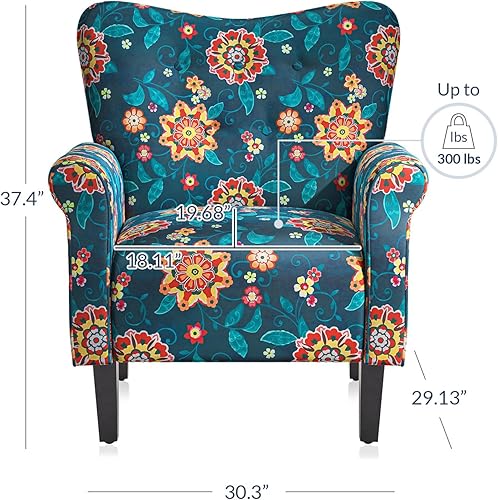 Miniatura 35 de Belleze Accent Chair - Silla Palta,Azul bebé,Beige,Negro y flor.,Azul y flor,Ladrillo,Amarillo (Citrine Yellow),Verde y azul,Verde y flor,Verde y
