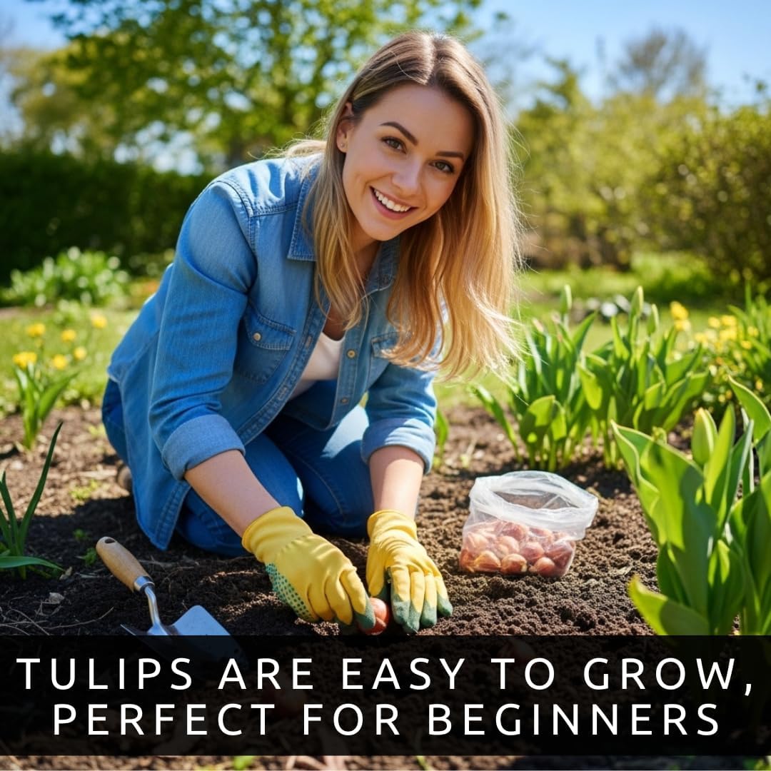 50 Purple Rain Mix Tulip Bulbs - Tulipa Triumph: Super-Sized X-tra Value Bag! Pre-Chilled Read for Spring!!-Daylily Nursery
