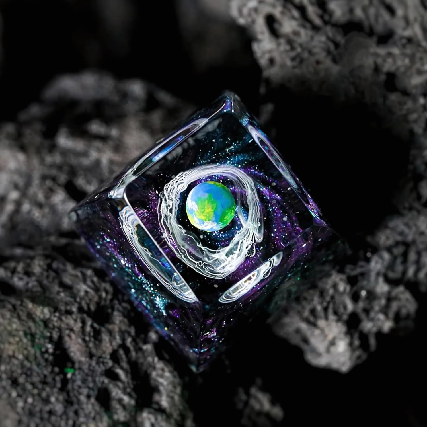 GIKZO Earth Solar System Artisan Keycap, 1U ESC, R1 SA Profile