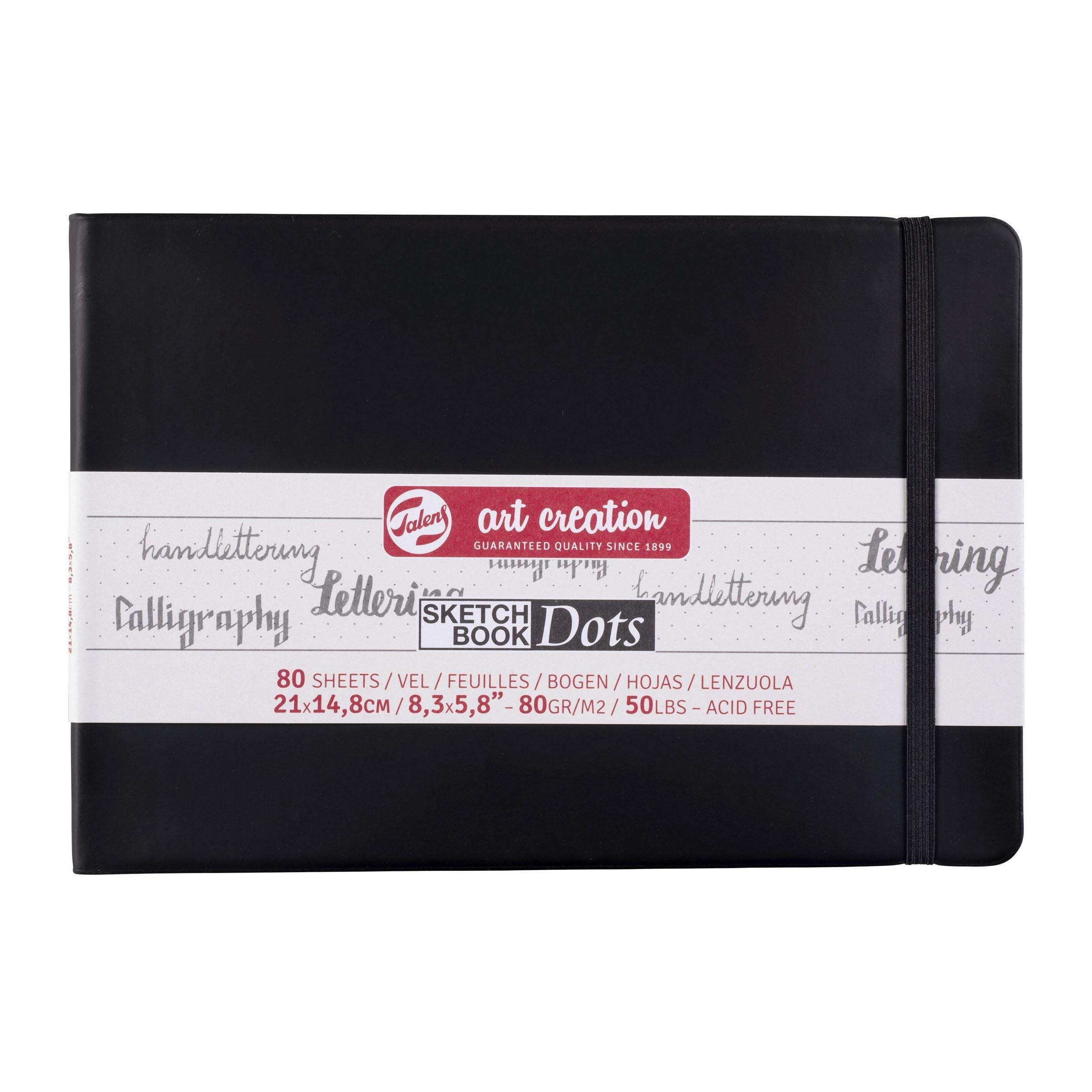 Talens Art Creation Dotted Sketchbook 80 Sheets, 21 cm x 14 cm, multi-coloured, 14.8 x 21 cm