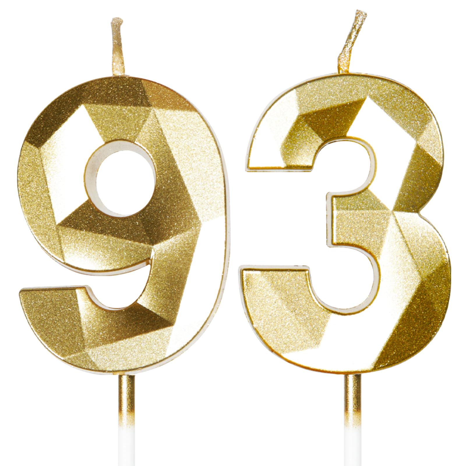 Yiran 50th Birthday Candles, Gold Number 50 Happy Birthday Candles, Cake Topper Decorations for Birthday Party, Wedding Anniversary Celebration Supply — view 223