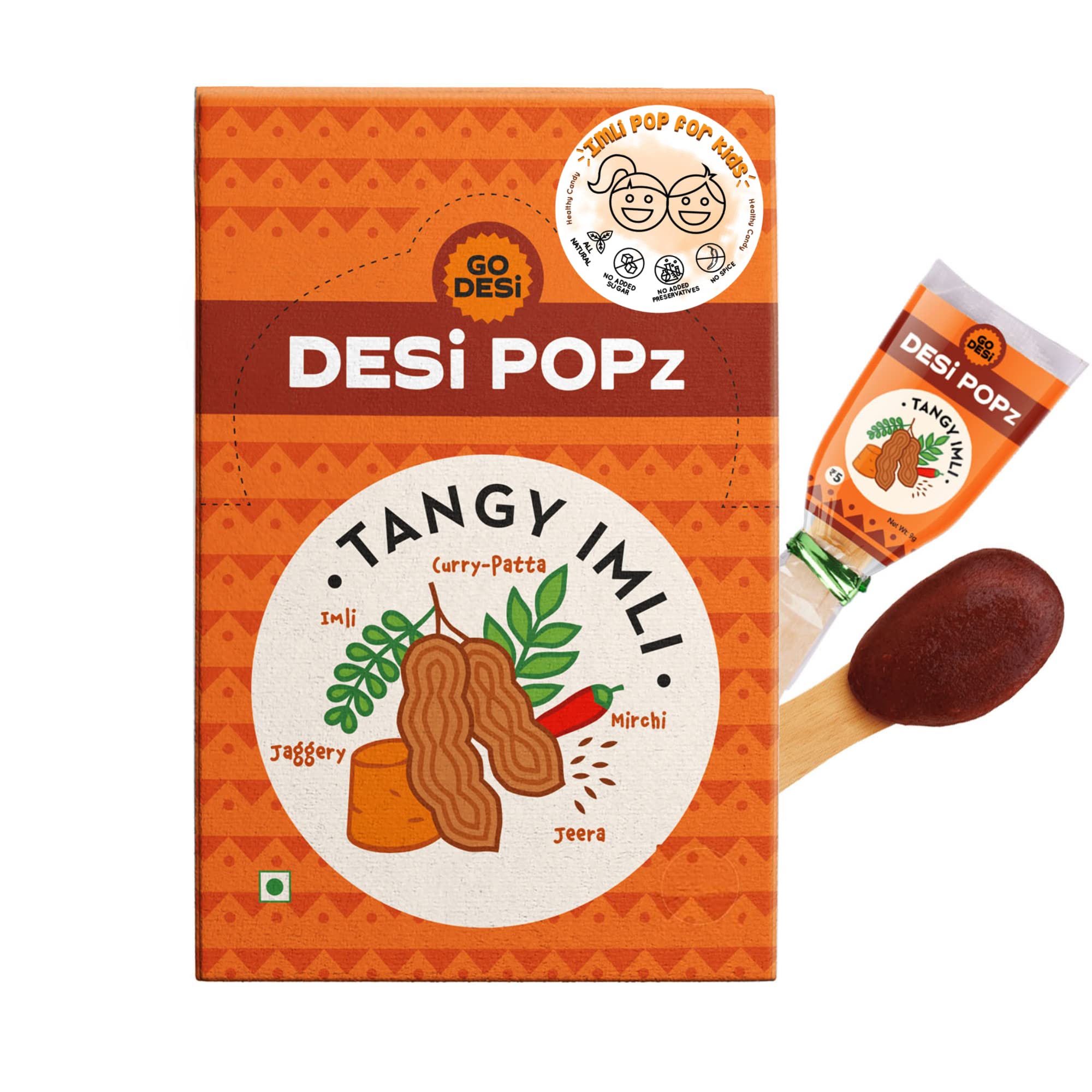 Buy GO DESi Imli Pop Tamarind Jaggery Candy For Kids 50 Pieces 