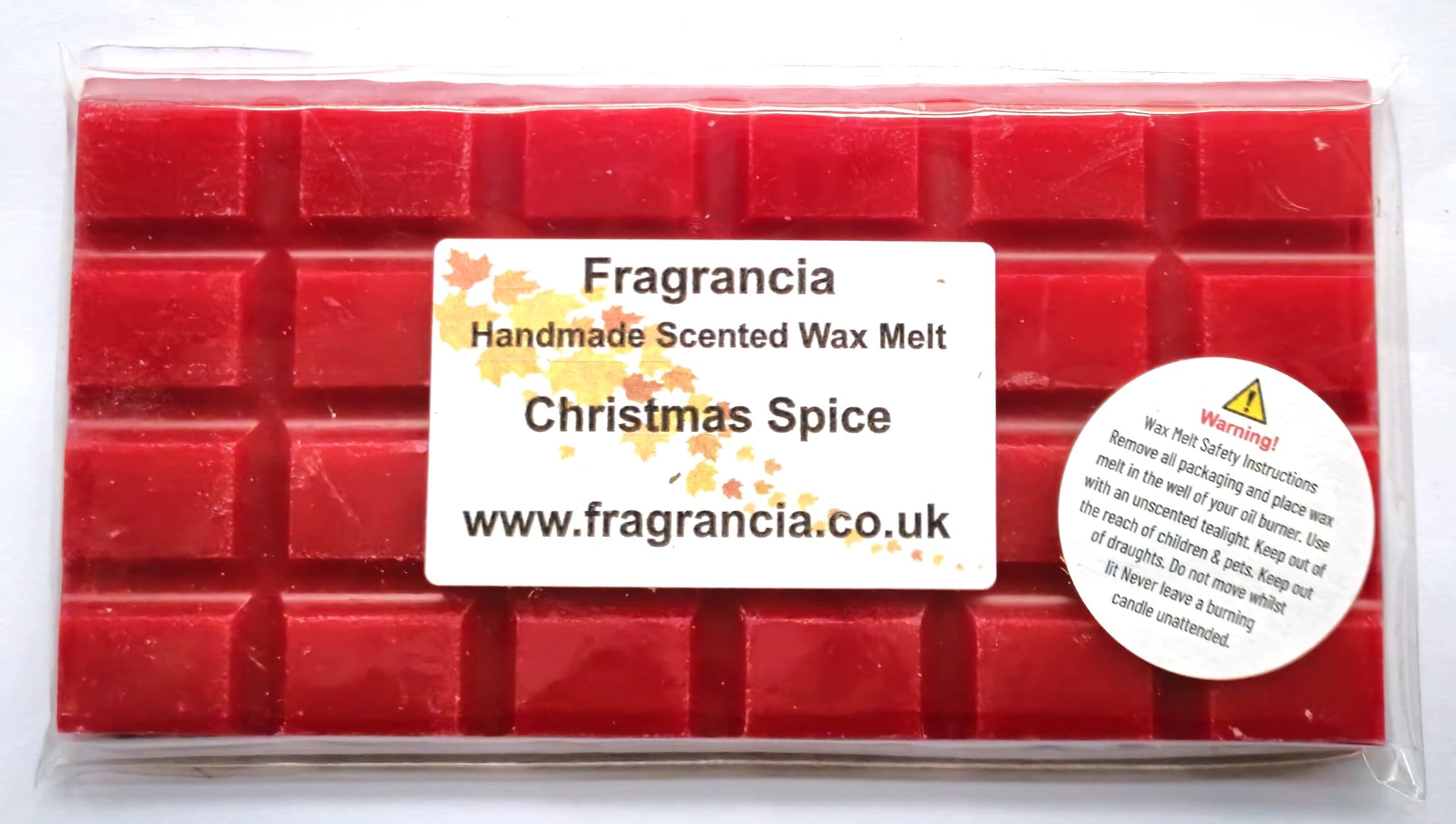 Fragrancia A Single Handmade Highly Scented Wax Melt Bar (CHRISTMAS SPICE)