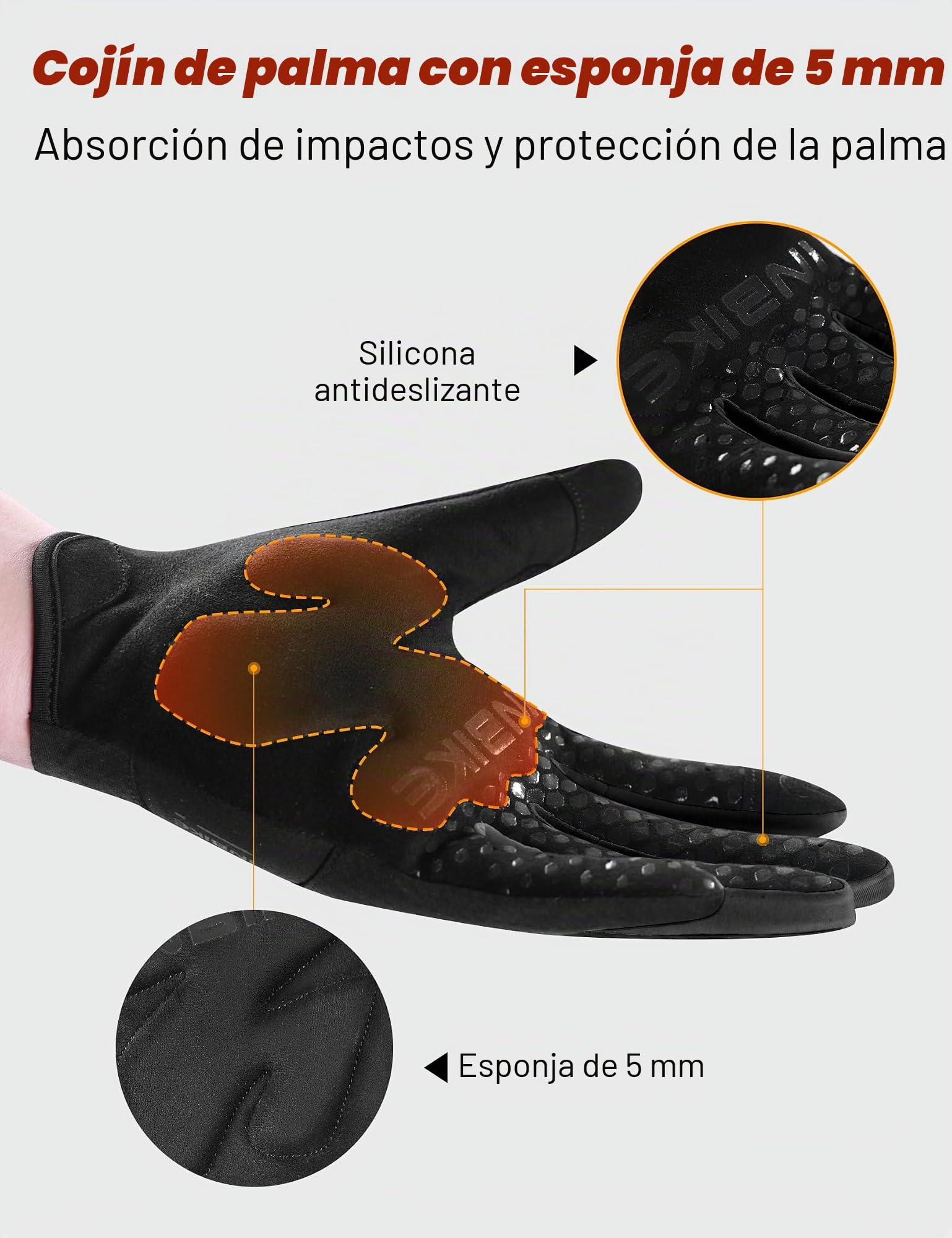 INBIKE Guantes Ciclismo Bicicleta Montaña Tactiles Antideslizantes con Amortiguación Almohadilla F419