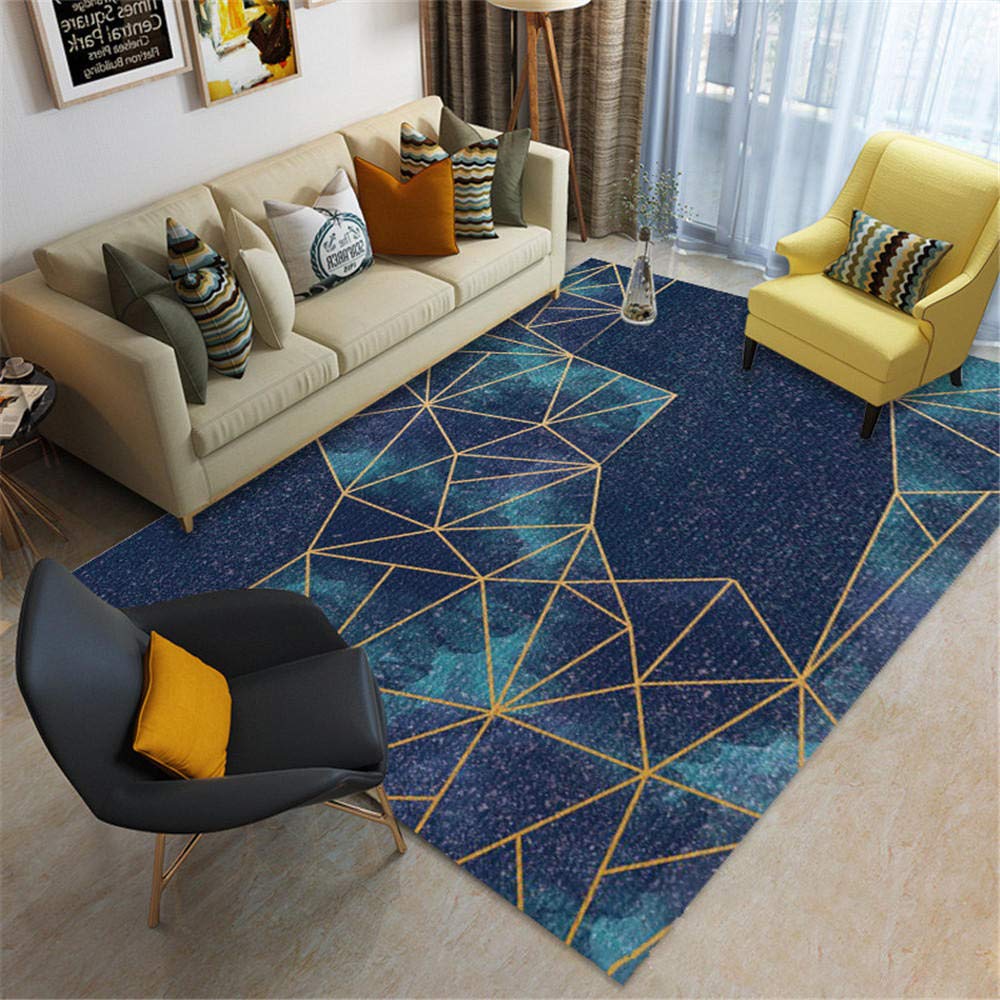 Tapis fibre polyester de qualité supérieure avec relief géométrique moderne