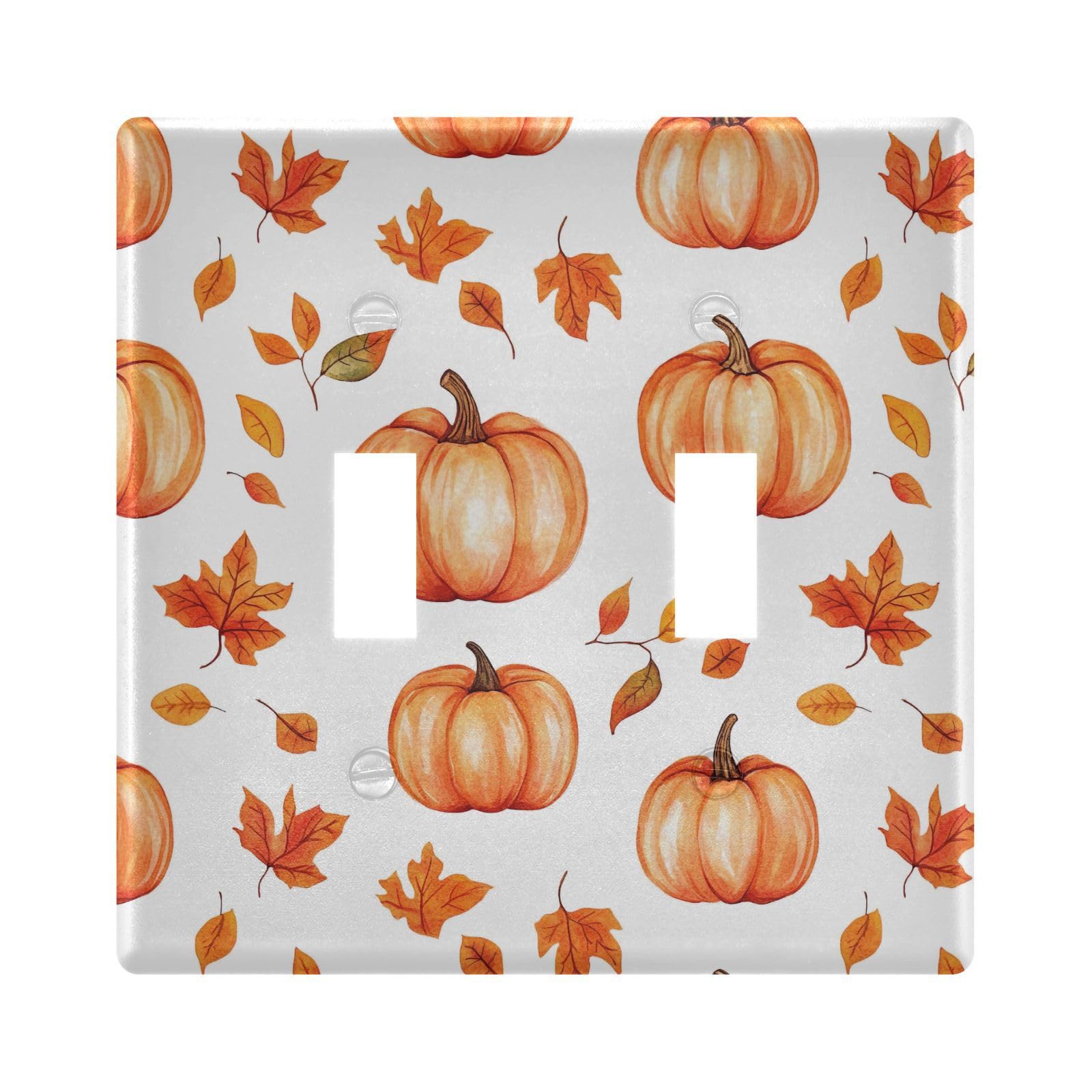 UMIRIKO Fall Pumpkin Thanksgiving Autumn Light Switch Cover Plate Covers Decorative Double Toggle Home Decor 202b7190