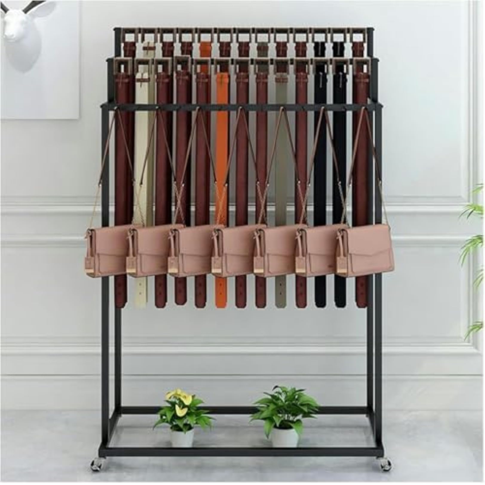 Supporto per cintura, 36 ganci, organizer per sciarpe, salvaspazio, per gioielli, portachiavi, cappelli, calze, cravatte e borse