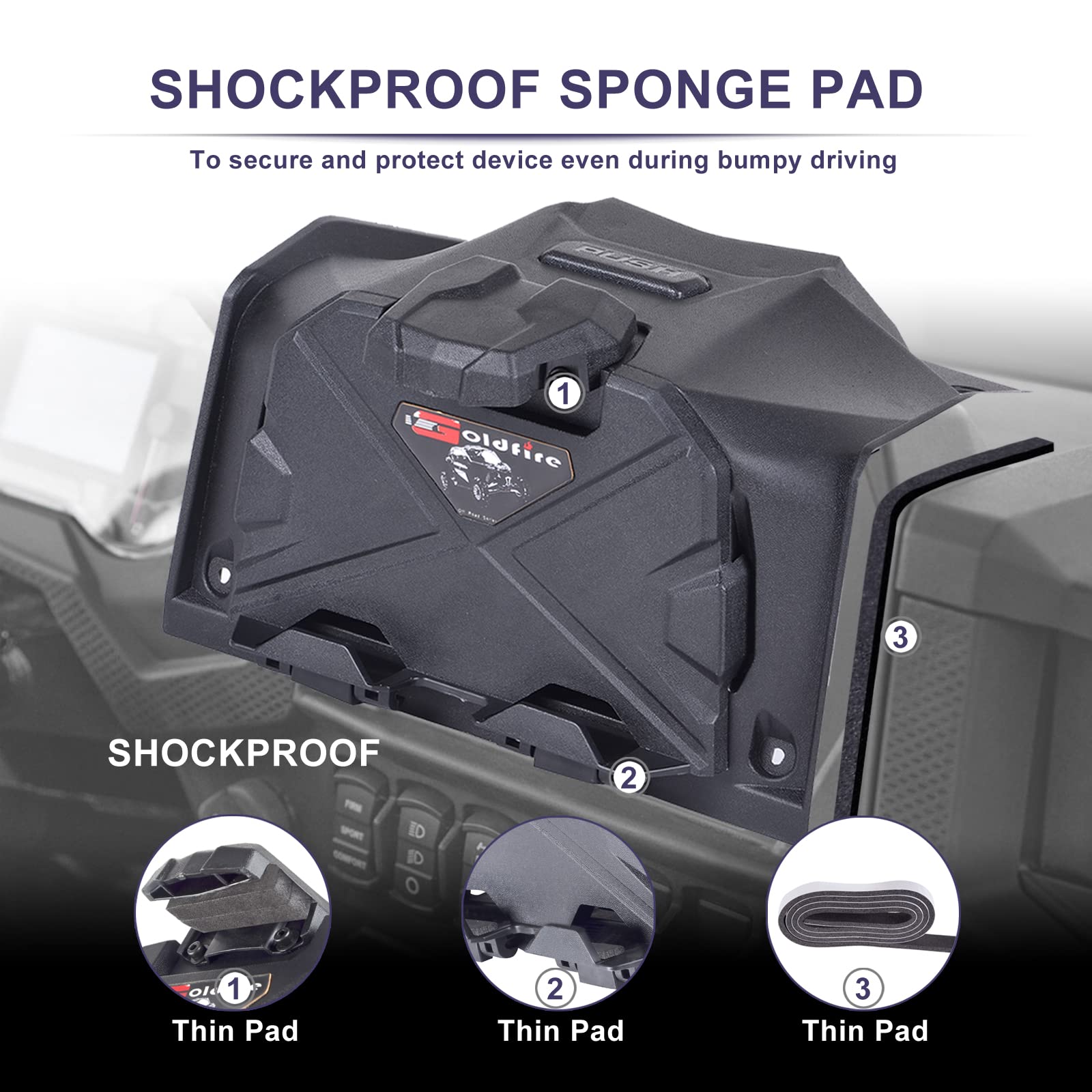 UTV Dispositivo Elettronico Tablet Telefono Holder per 2019-2023 Polaris RZR XP 1000 Accessori Scatola di Immagazzinaggio Organizer Vassoio