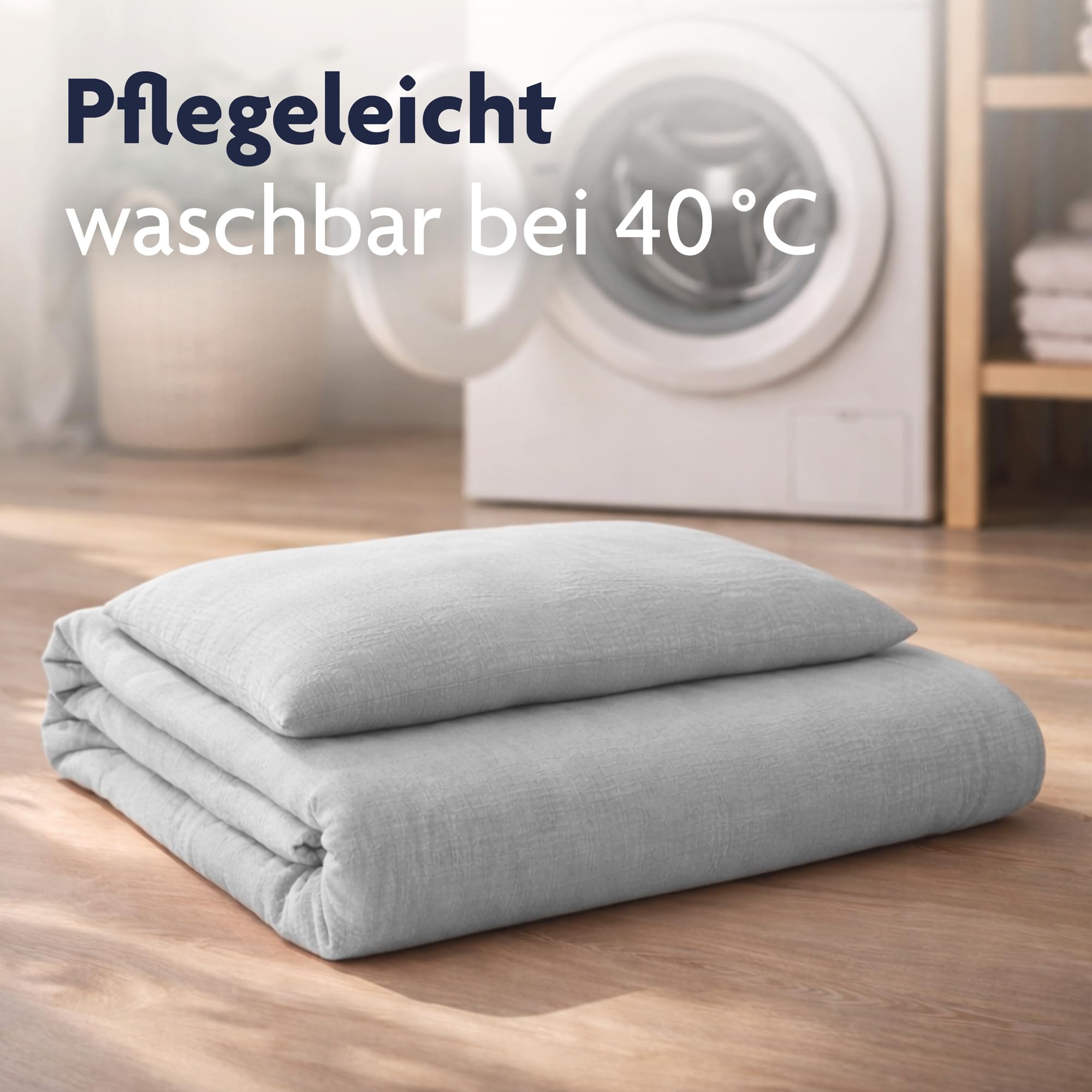 Julius Zöllner Muslin Children's Bed Linen 80 x 80 cm + 35 x 40 cm, 2-Piece Set Consisting of Duvet Cover and Pillowcase - Image 4
