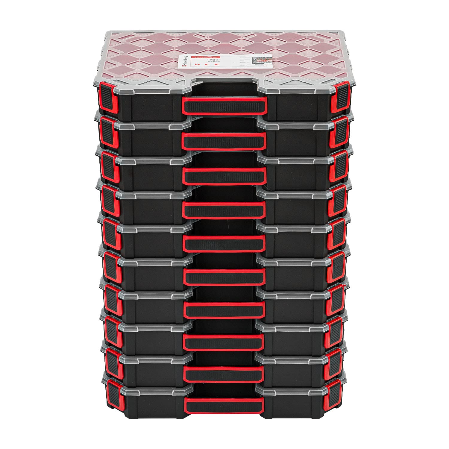 Lot de 10 boîtes de rangement pour petites pièces avec couvercle transparent - Mallette de tri avec compartiments amovibles
