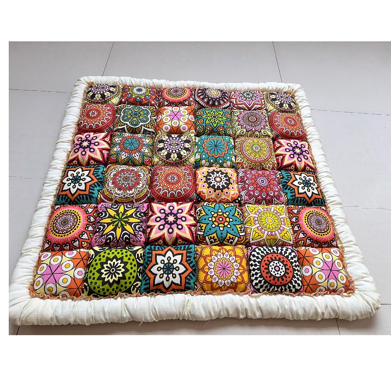 funny couch cover magic sofa cover garden cotton protective couch cover plaid cream-coloured large plaid square pet mat bed couch cover (bohemia orange,50x50 cm/19.7x19.67 in)