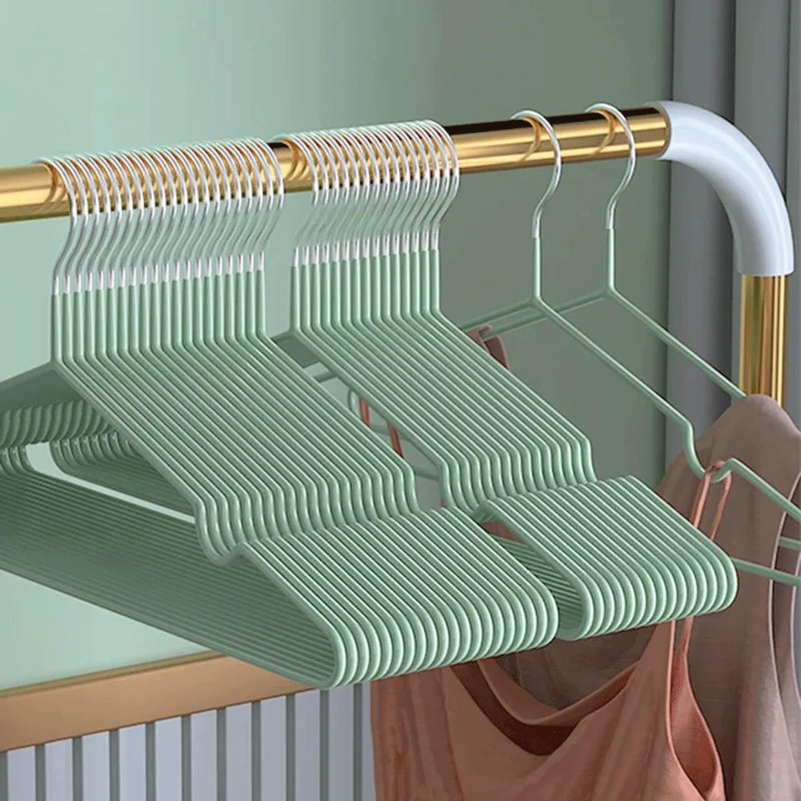 Non Slip Household Clothes Hanger, Curved Design Plastic Wide Shoulder Semi-circular Clothes Hanger, Seamless Hanging, Sturdy And Durable, Lightweight And Space Saving Wardrobe Clothes Hanger(Color2,3