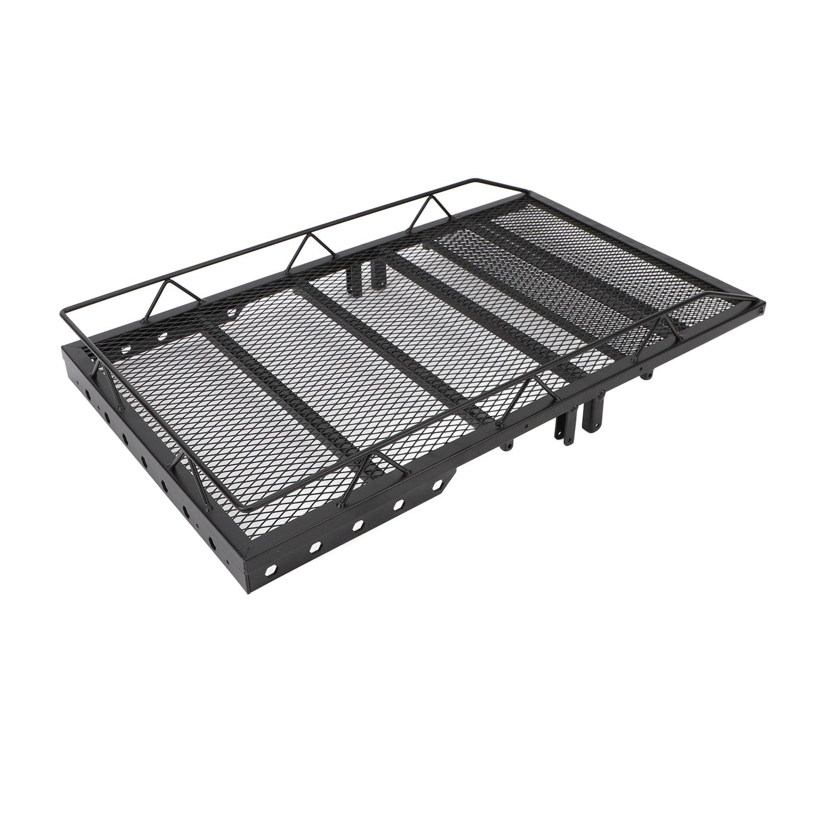 Przyczepa RC do Ciągnięcia za Samochodem, Aluminiowa Przyczepa Samochodu RC do SCX10 CC01 D90, Przyczepa do Przewozu ładunków w Skali 1/10, Przyczepa z Zaczepem