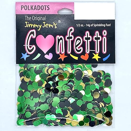 Miniatura 2 de Círculos de la Copa del Mundo de 14" Negro, Oro y Verde para Jamaica  1 bolsa de media libra (8 oz) #6250 - Q32