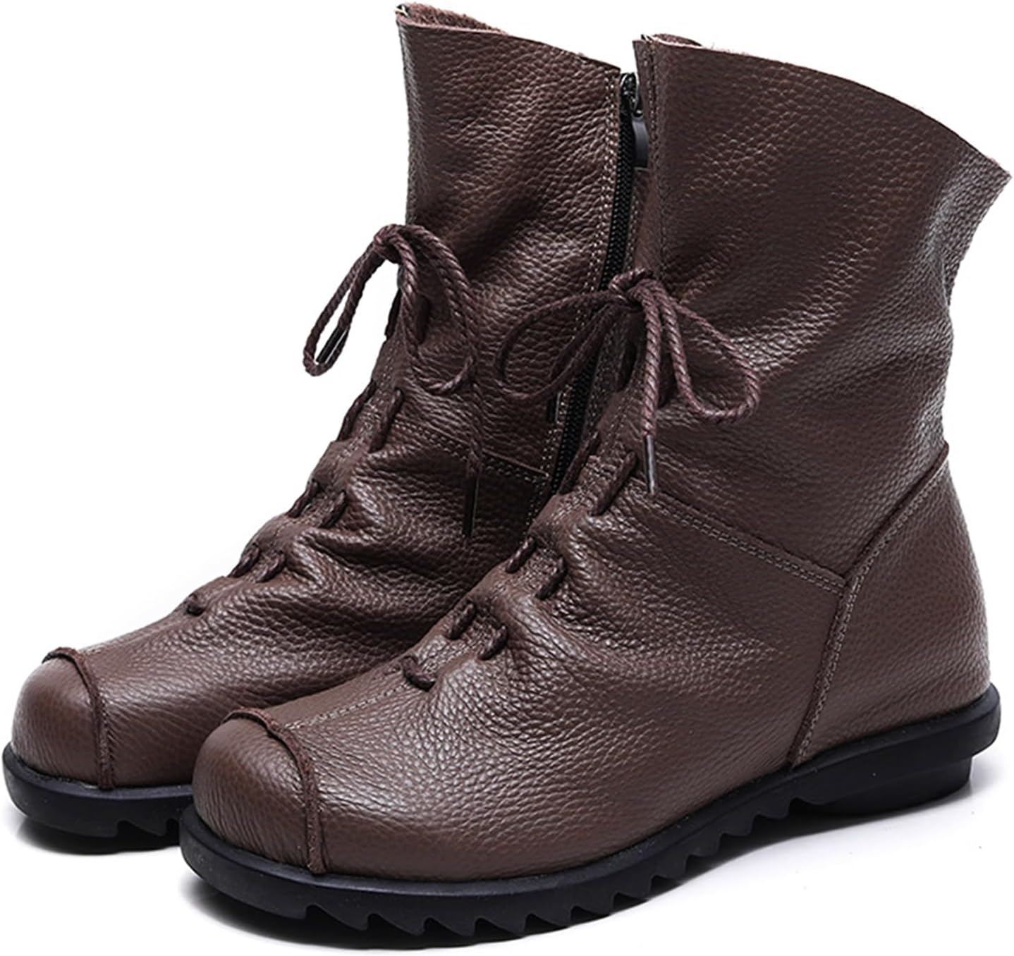 Amazon.com | Lossarye Women's Soft Genuine Leather Lace Up