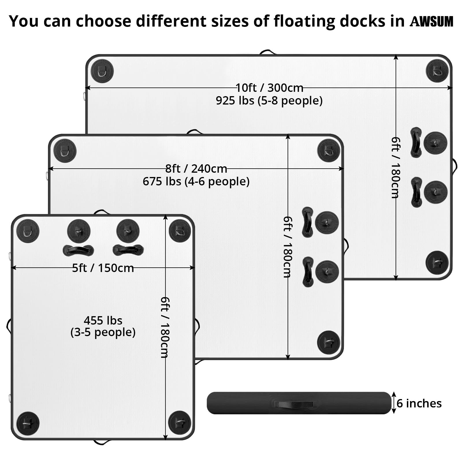 Snapklik.com : AWSUM Inflatable Floating Dock Air Dock Platform ...