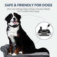 Vista 3 de DOG CARE Collar recargable para ladridos de perro con control inteligente de ladridos, vibración, sonido eficaz, modos de entrenamiento de choque