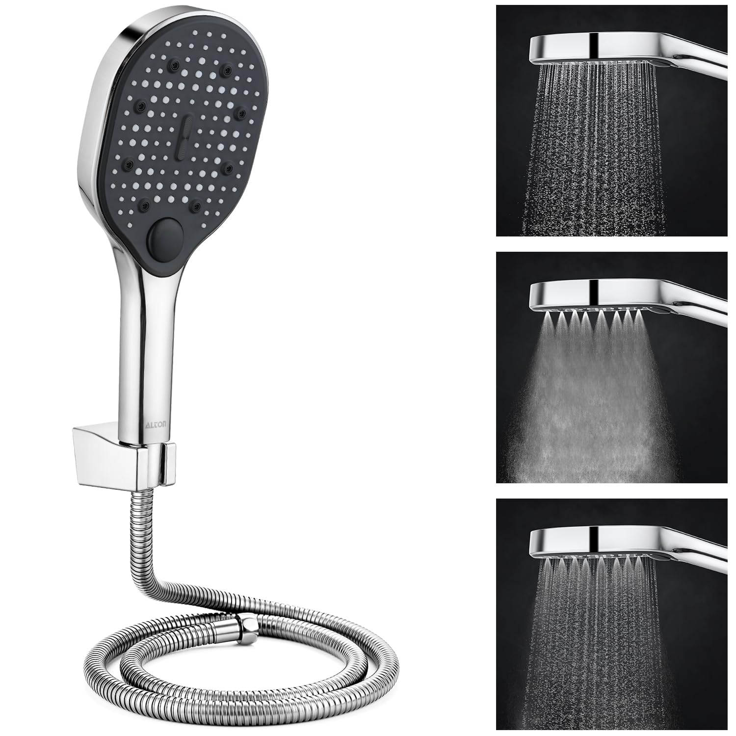ALTON Hand Shower - 3-Function, Silver -1