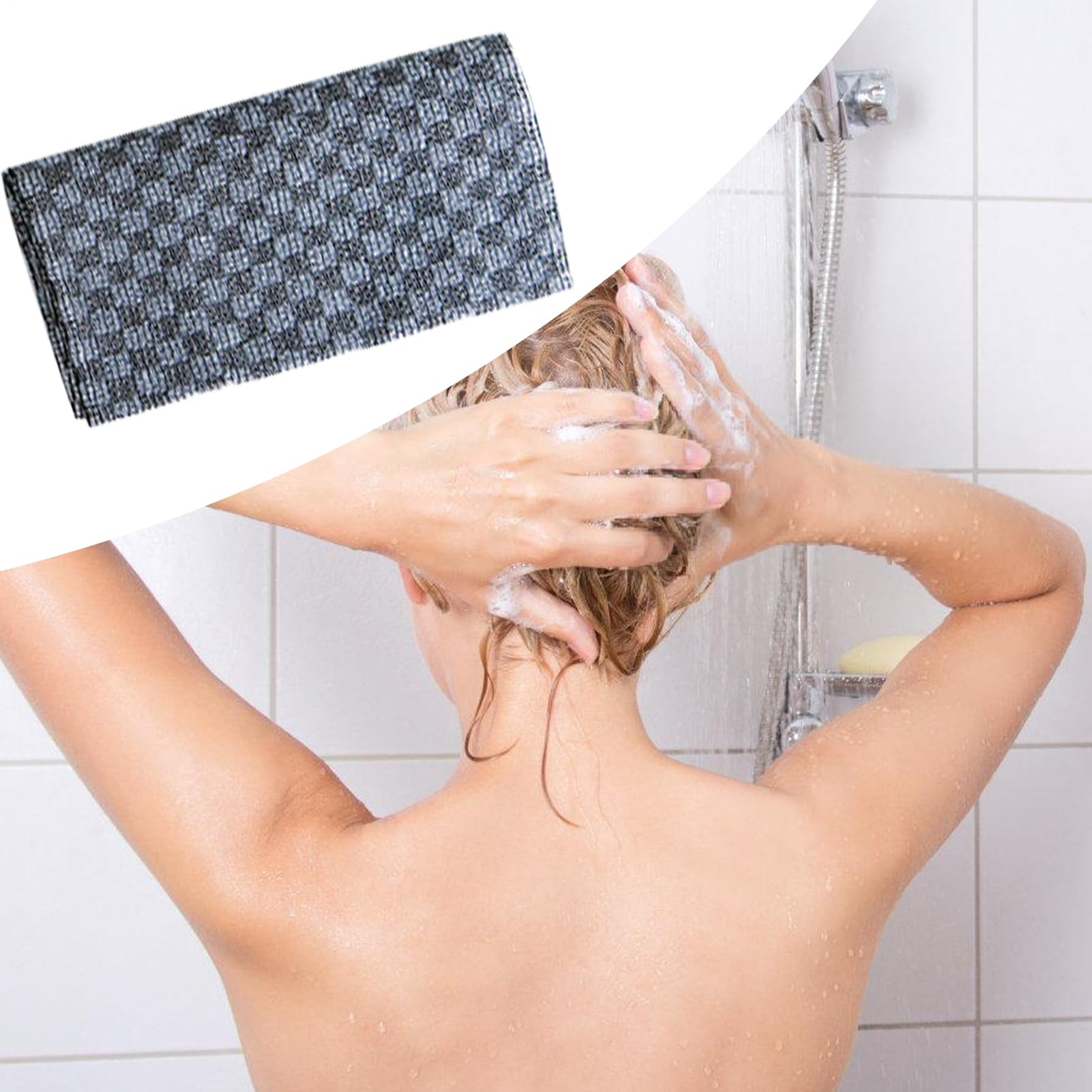 Pañas de baño para el gel de baño - toalla exfoliante para ducha, depurador de espalda extra larga | Toallitas de ducha, toalla para el cuerpo de limpieza de la piel, tela de baño que exfolía e