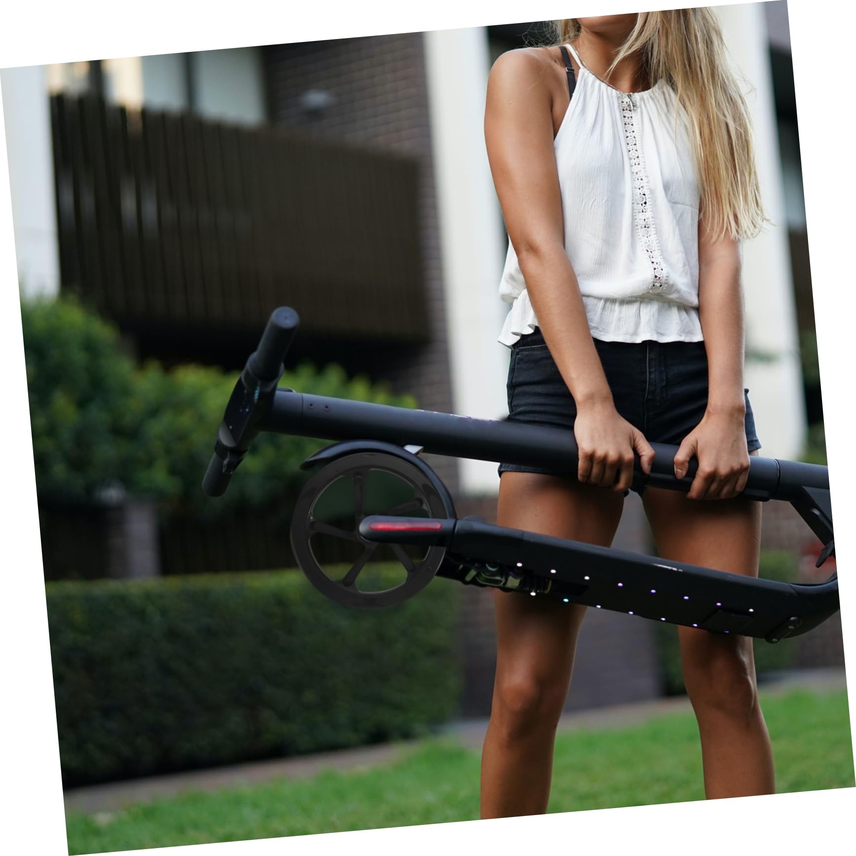 NULYLU 2pcs High Elastic PU Scooter Replacement Wheels for Electric Scooters Durable Wear Resistant with Bearings for Sports and Parent Interaction