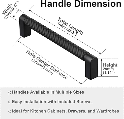 Miniatura 10 de Paquete de 10 tiradores de gabinete negros y dorados, tiradores de cajón dorados de 3-34 pulgadas, manijas de tocador doradas y manijas de armario