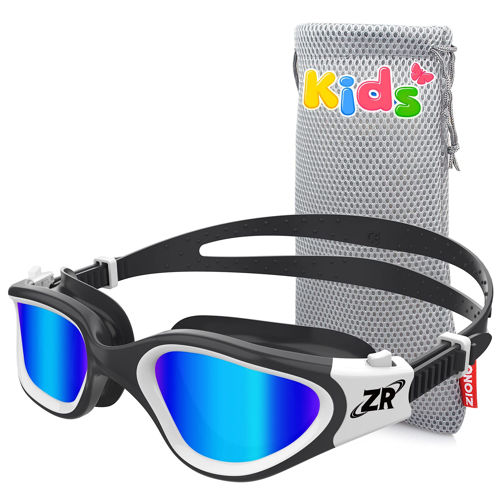 ZIONOR Schwimmbrille Kinder, G1MINI Polarisiert/non Polarisiert Komfortabel Kinder Schwimmbrille, Anti Nebel UV-Schutz Schwimmbrille für Mädchen und Jungen (Jahre 6-14)