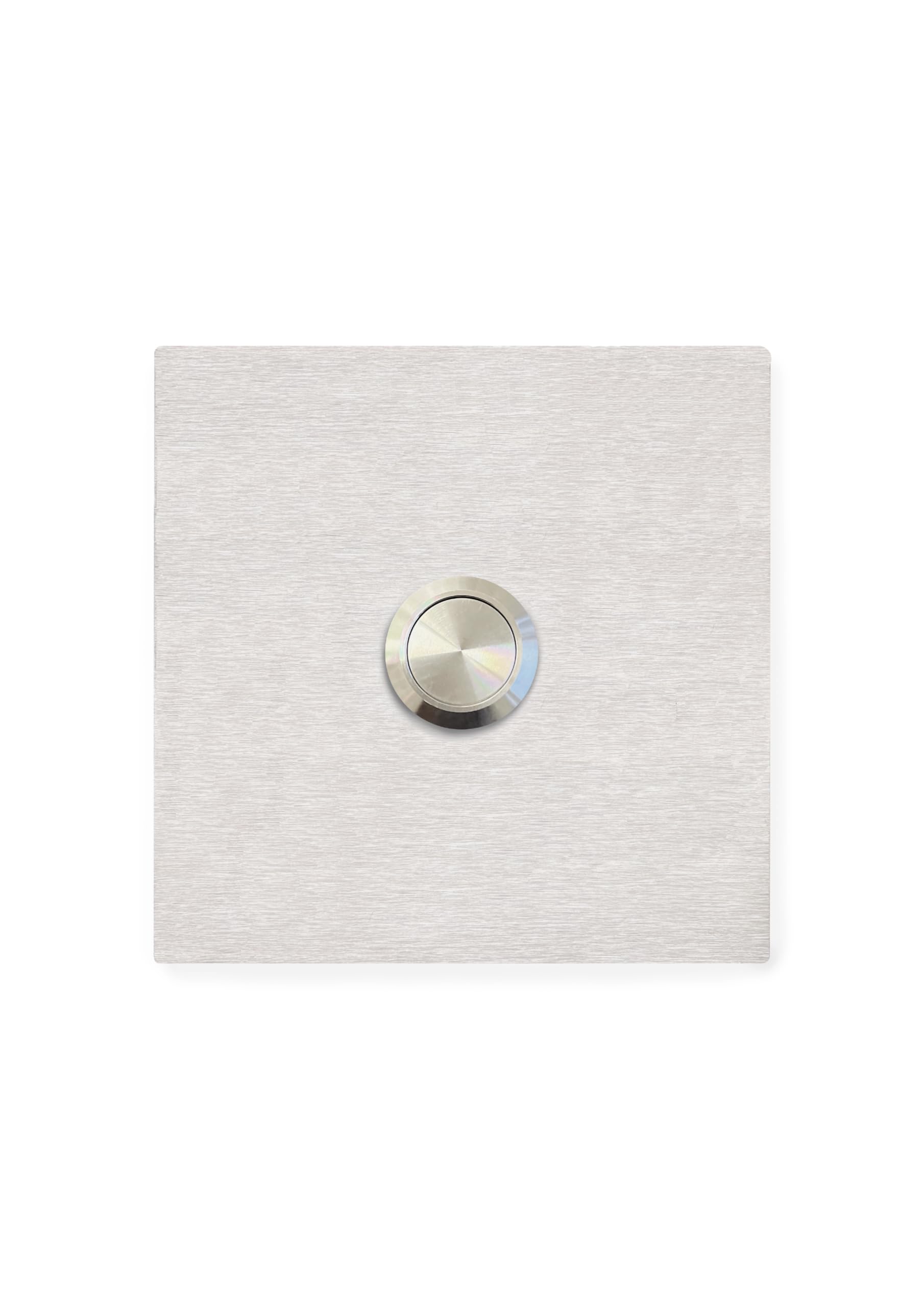 KTC-Home Premium Doorbell Stainless Steel Flat Push Button 8 x 8 cm UV and Weather Resistant