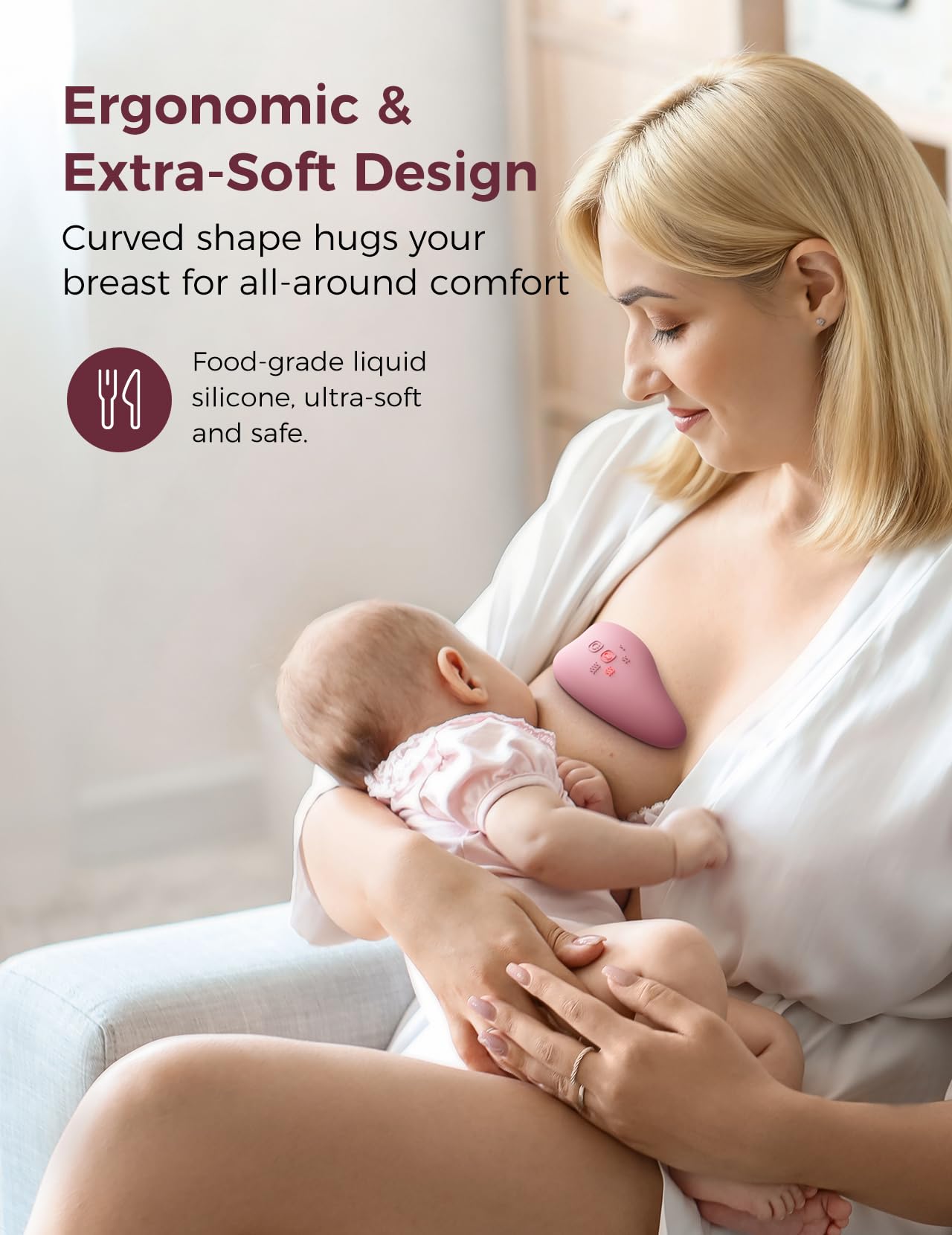 Momcozy A1Pro Lactation Massager, Deep Vibration & Rapid Heating for Clog Relief & Efficient Pumping, Breastfeeding Essentials with Memory Function & Fast Charging, for Postpartum Mom: Regular-A1Pro-1 Red