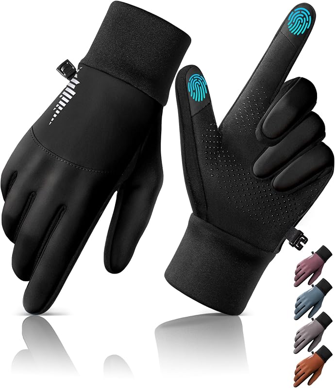 Water-Resistant Winter Gloves with Touch Screen/Windproof/Warm, Thermal Gloves Suit for Women Men Cold Weather Running, Cycling, Hiking, Bike, Ski, Snow, Driving, Work, Outdoor