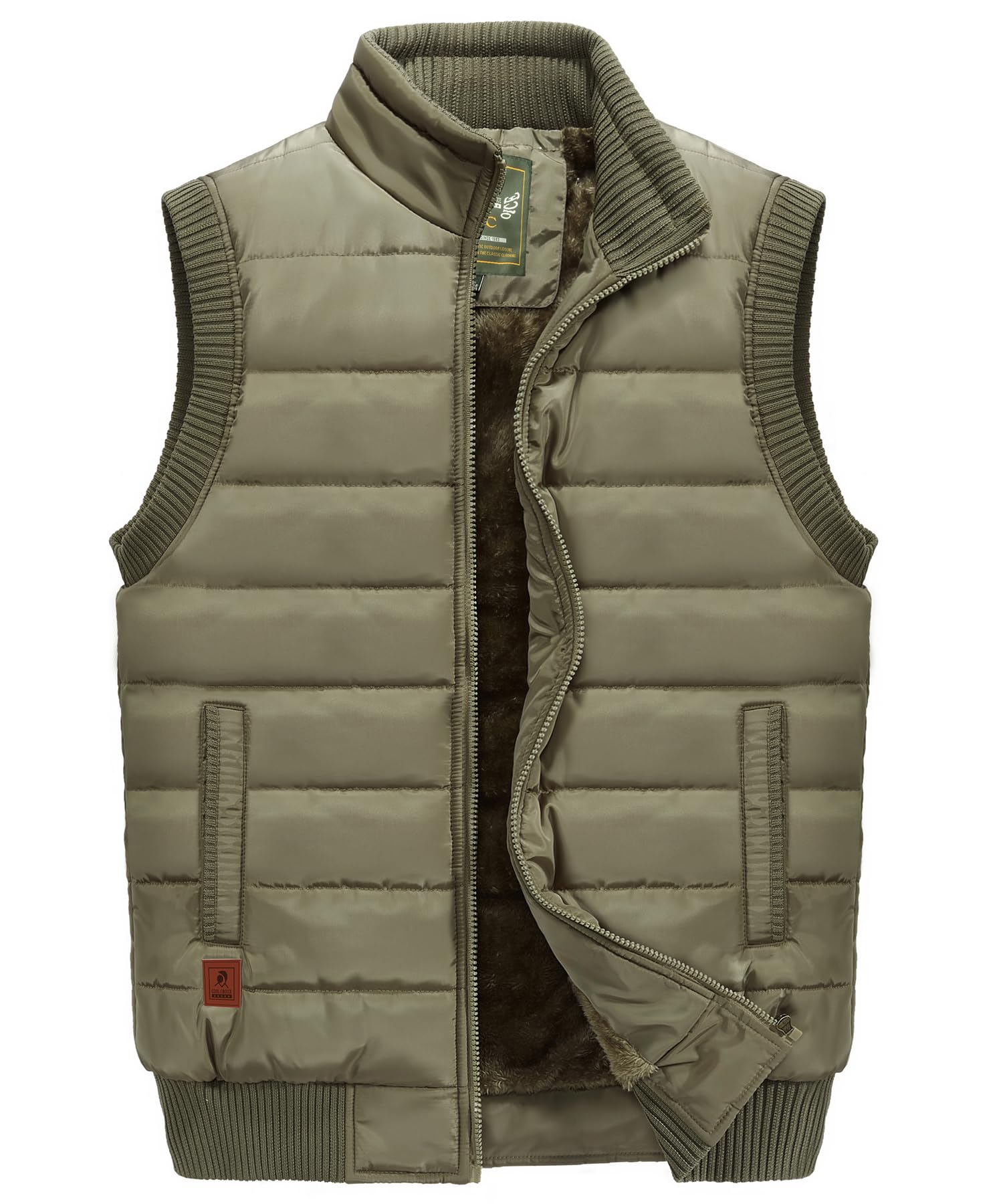 Gilet Invernale da Uomo in Pile da Pesca Giacca Senza Maniche Antivento Gilet per la Fotografia All'aperto con Tasche Multiple Giubbotto Imbottiti Trapuntato
