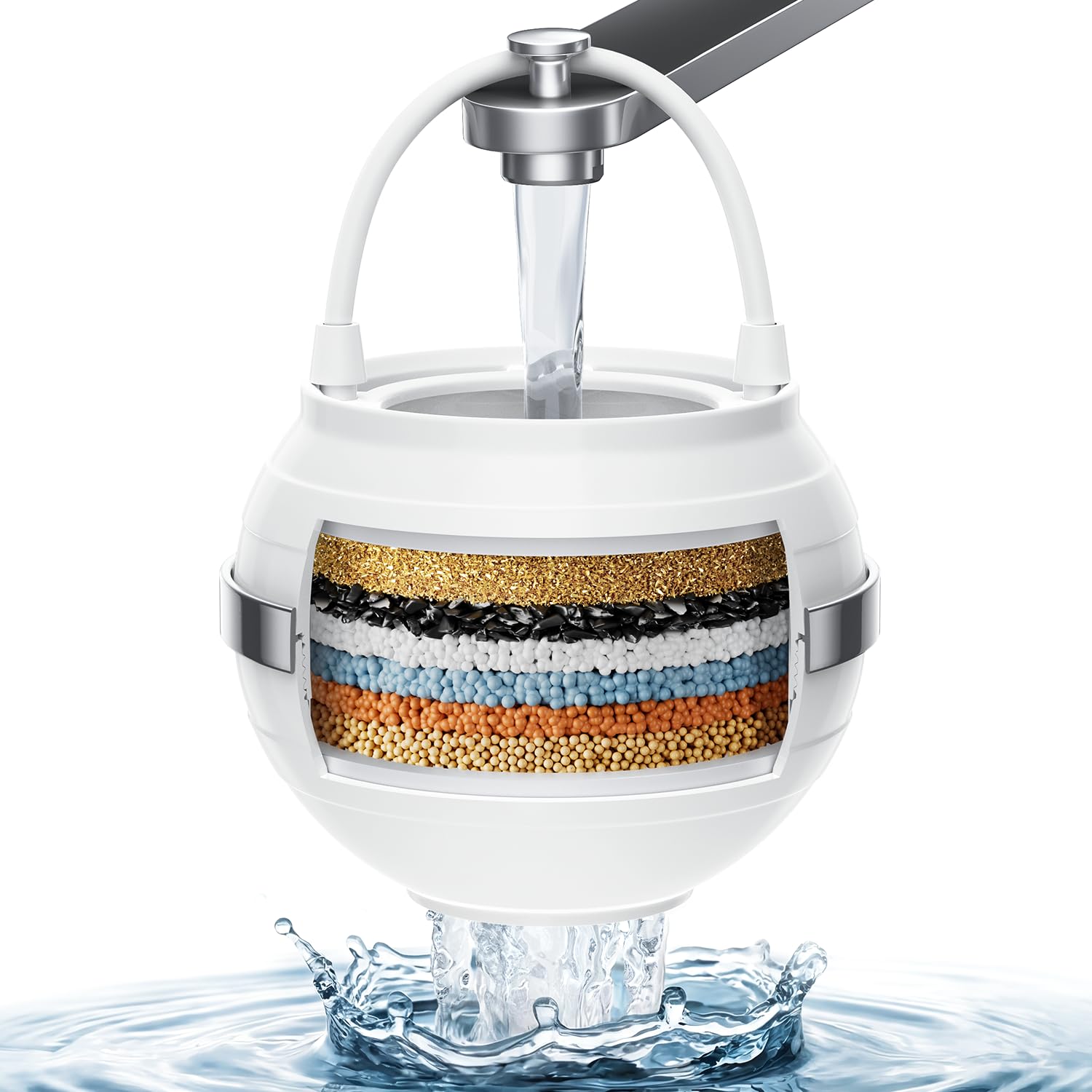 Bath Filter for Tub Faucet - Bathtub Filter with Overflow Removes 99% Chlorine & Softens Water | Ideal Bath Filter for Healthier Hair & Skin |