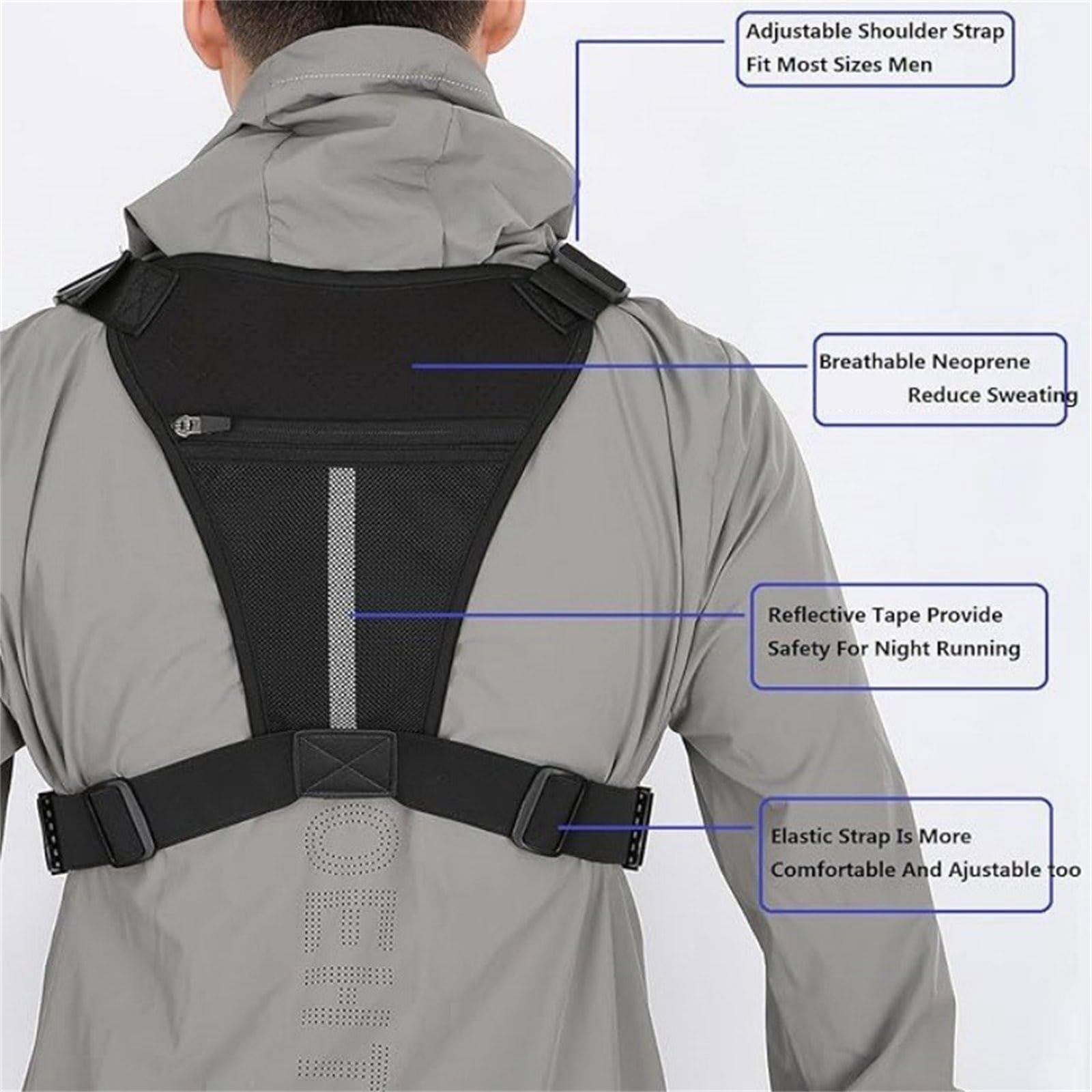 Tacticals Bolsa de pecho para correr entrenamiento senderismo chaleco táctico para hombres