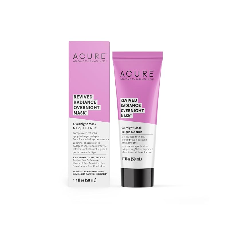 Máscara facial noturna Acure Revived Radiance, 50 mL