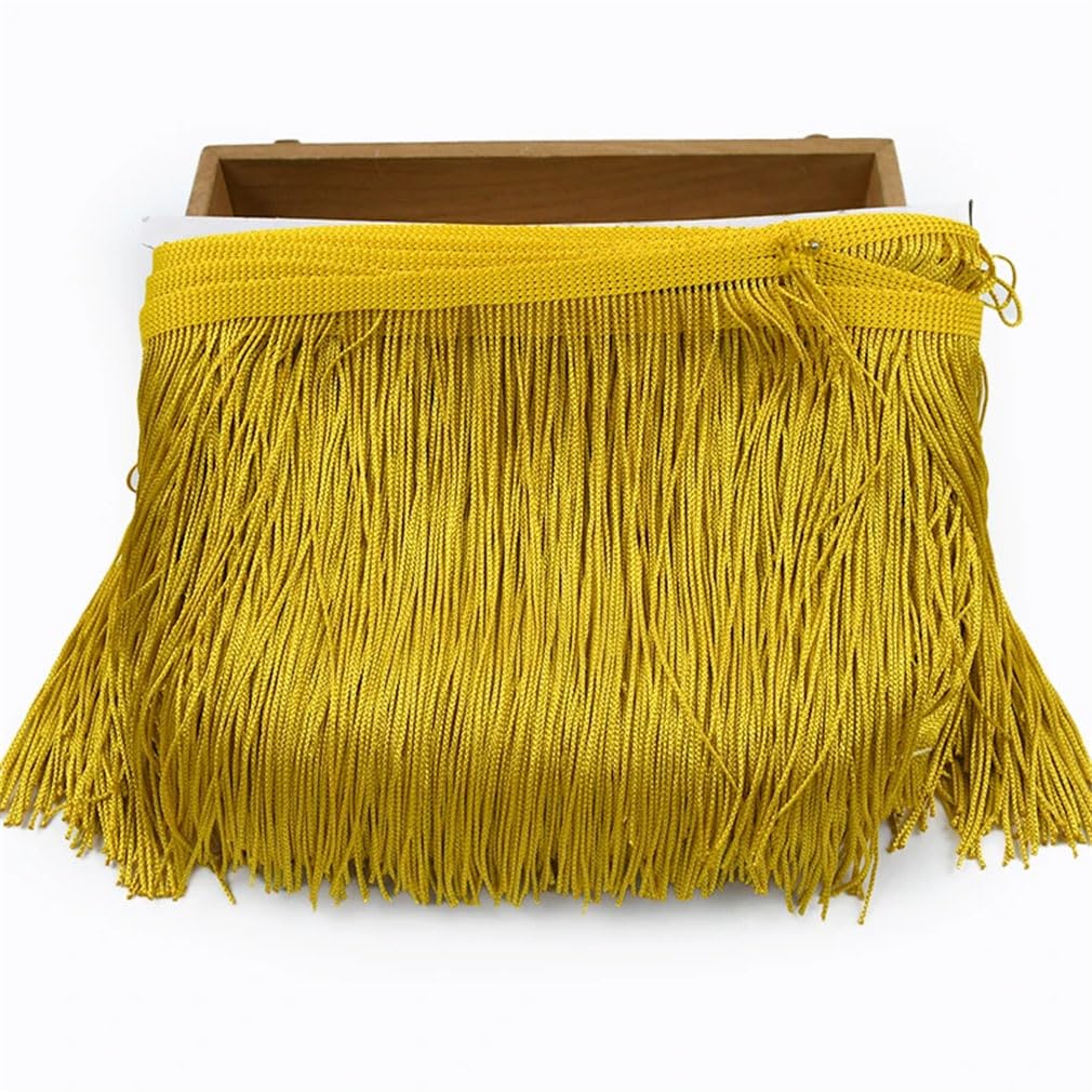 Borlas de poliéster con flecos de 10 m, 10, 15, 20 y 30 cm de largo, cinta de encaje para decoración de ropa, accesorios de costura