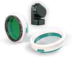 2-Pack Optical Filter Adapters For Seestar S50 Telescope - M48x0.75 Thread, White/Green