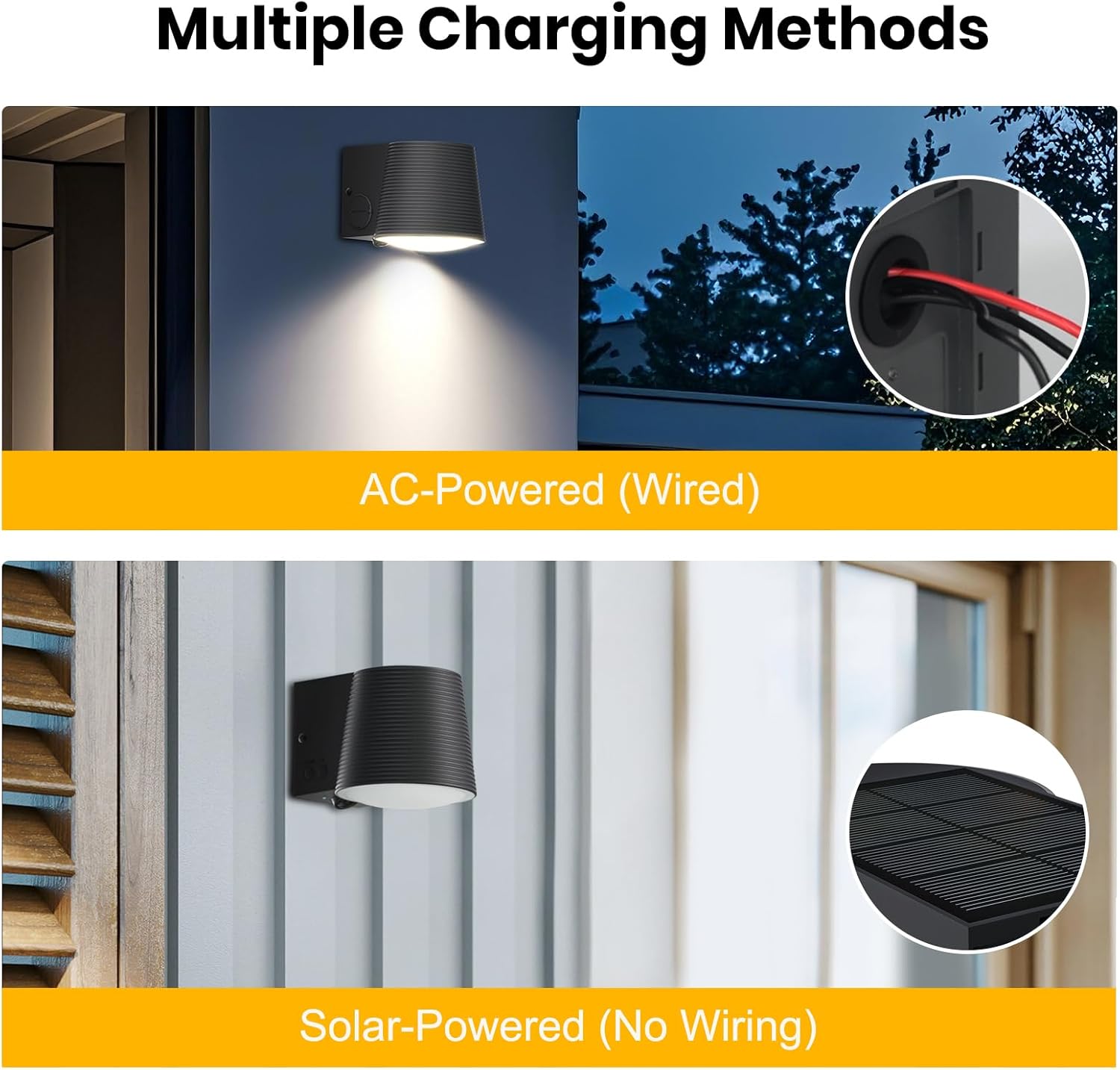 SOTTLOT Outdoor Light Fixture, Solar Wall Light