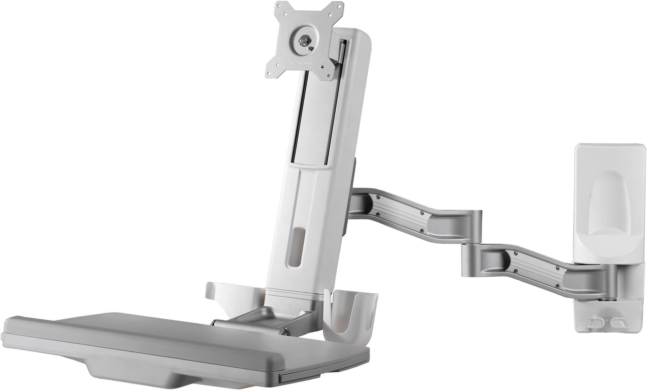 Amer Extended Workstation System Wall Mount, Grey (AMR1WSL)